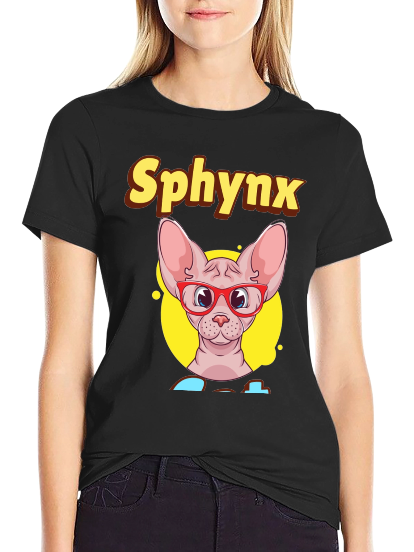 Sphynx Cat T-Shirt - Funny Cat with Glasses