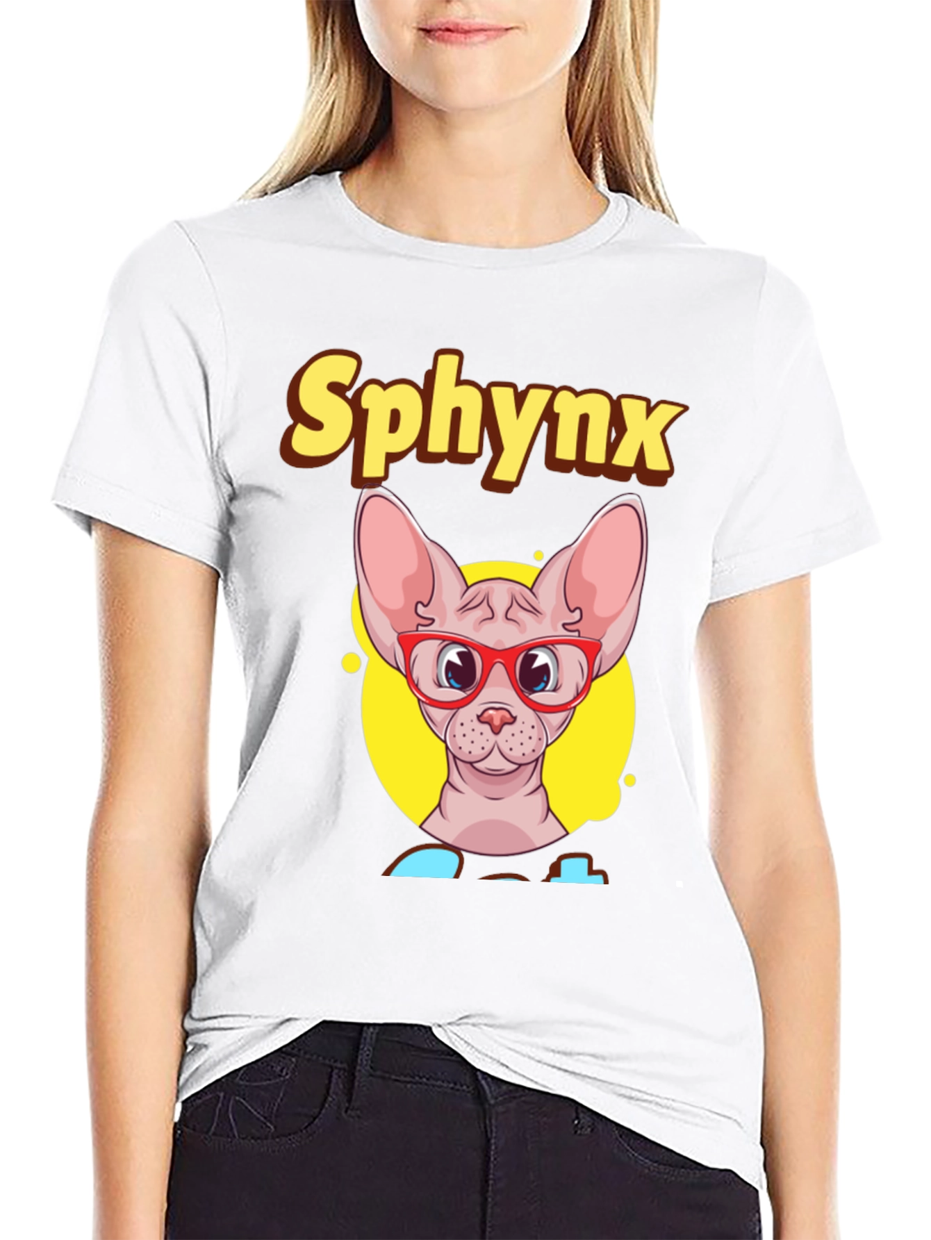 Sphynx Cat T-Shirt - Funny Cat with Glasses