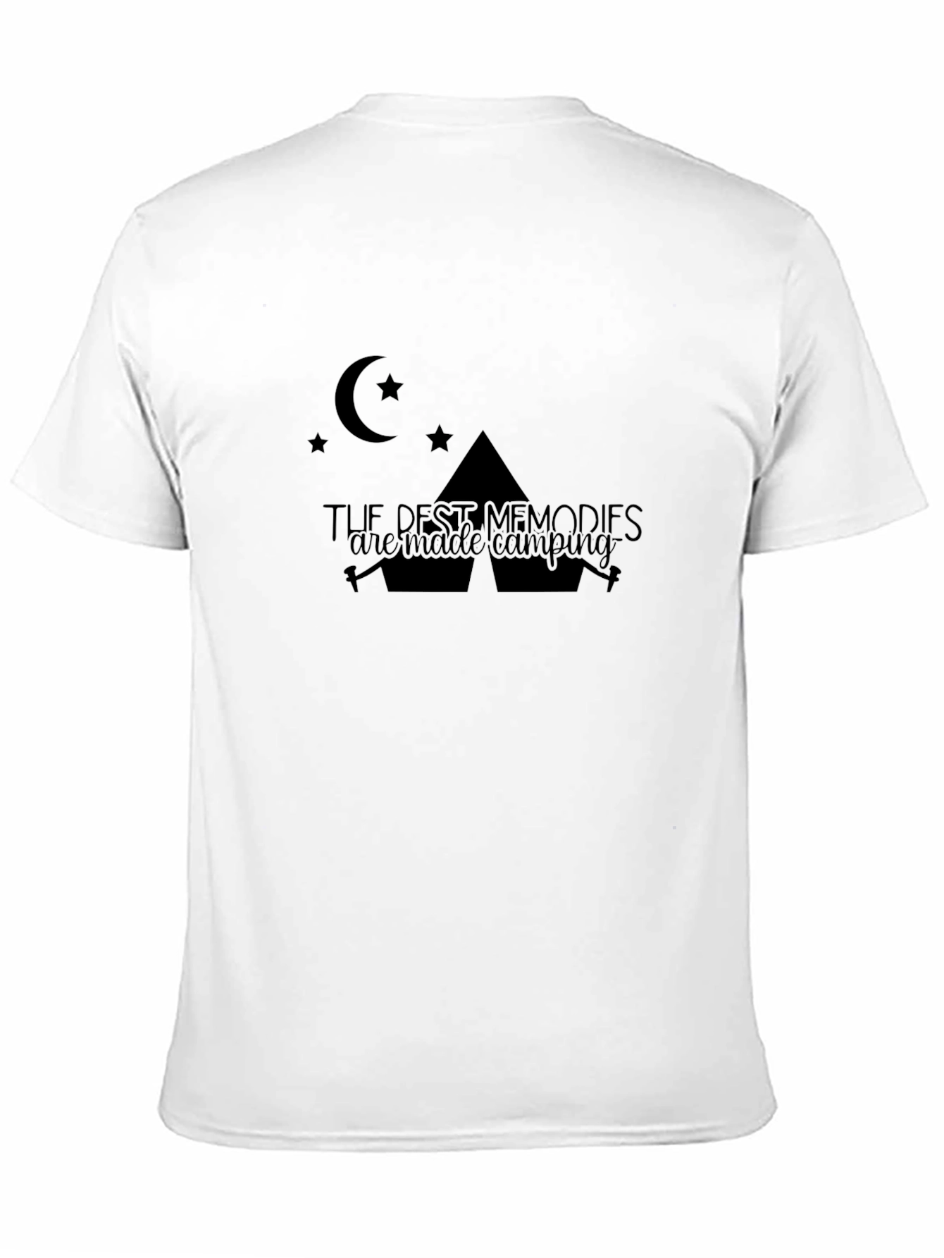 Camping Memories Graphic Tee - Black Cotton Shirt