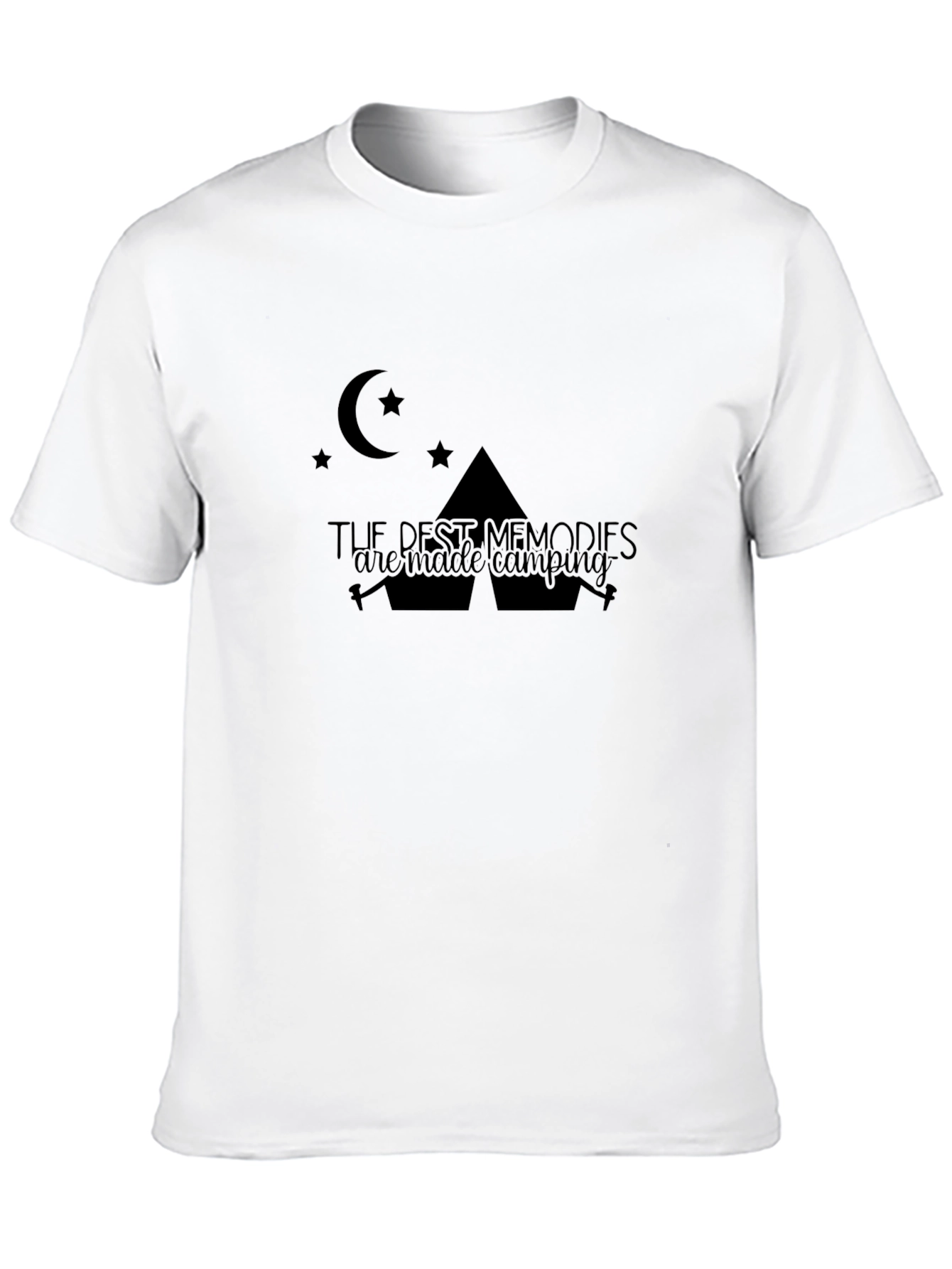Camping Memories Graphic Tee - Black Cotton Shirt