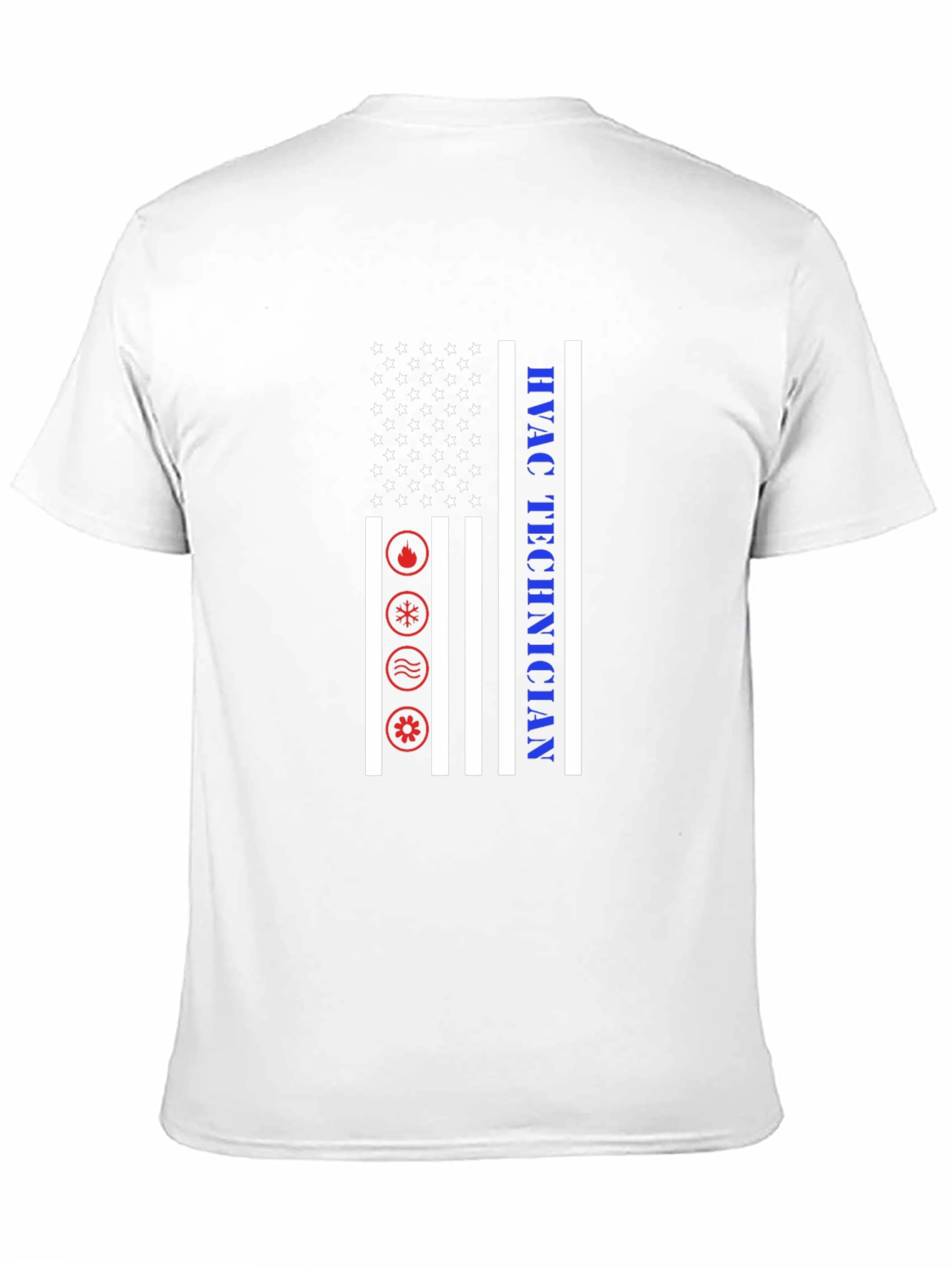 HVAC Technician T-Shirt - American Flag Design