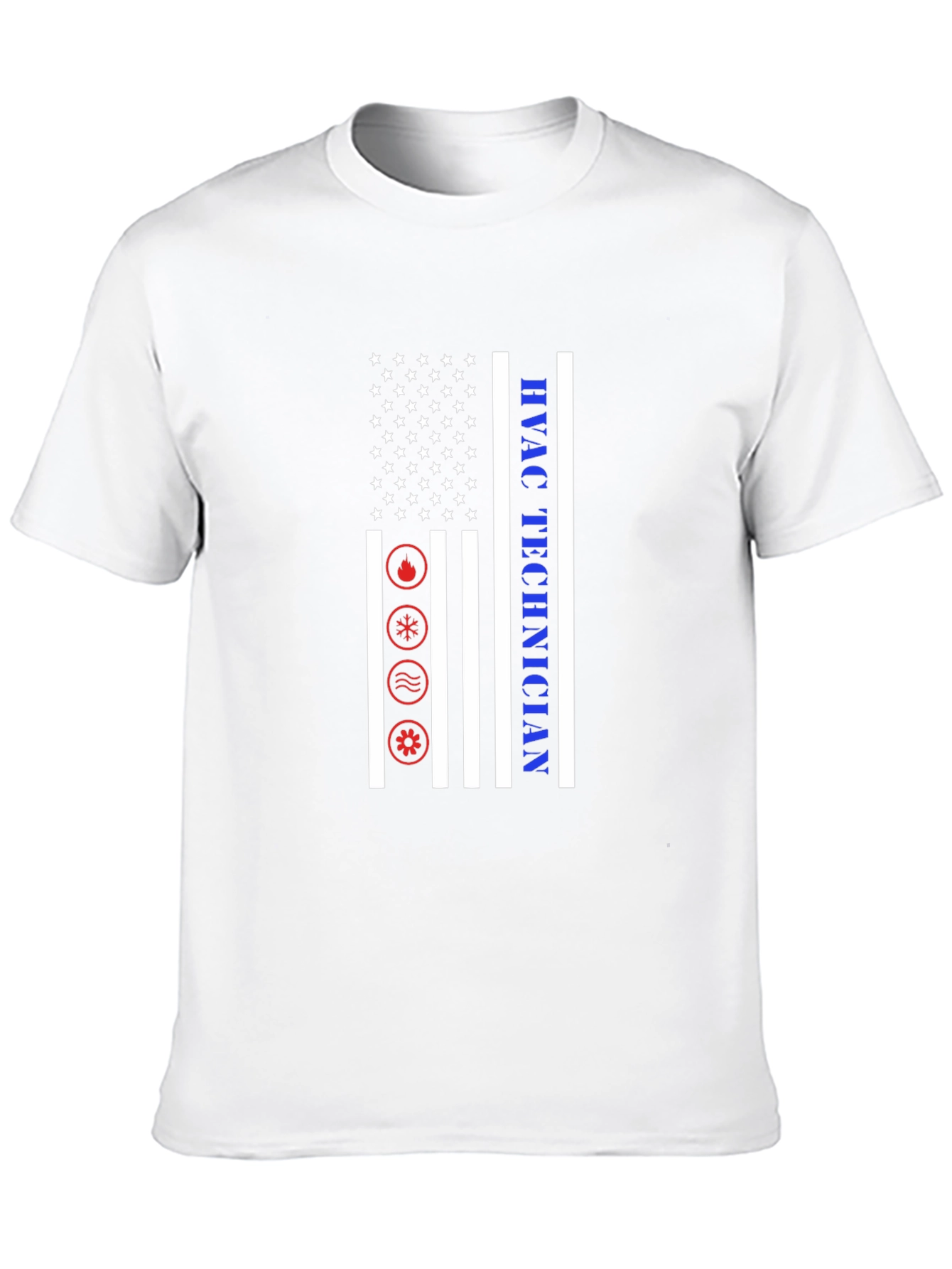 HVAC Technician T-Shirt - American Flag Design