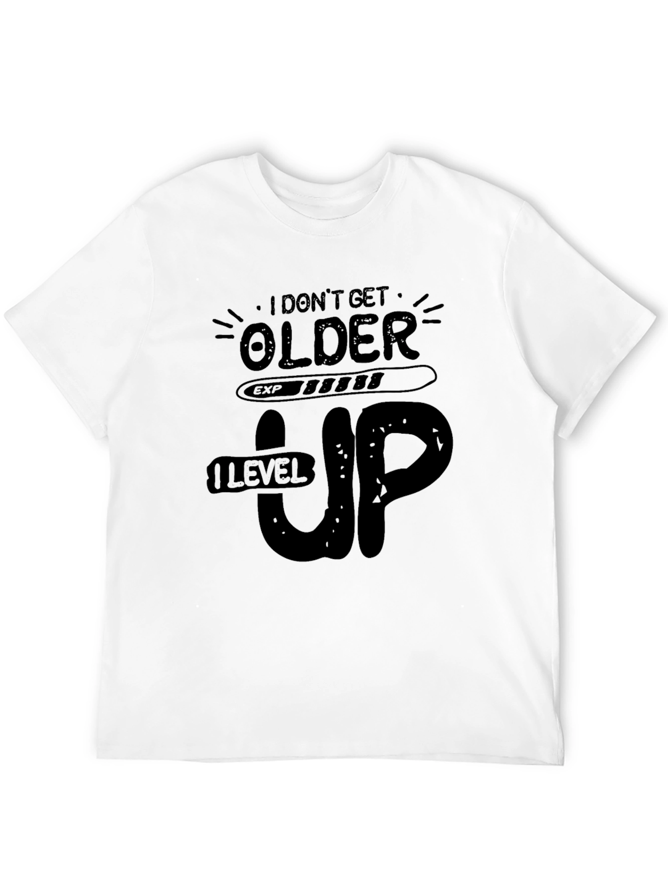 Level Up Black Graphic Tee Shirt