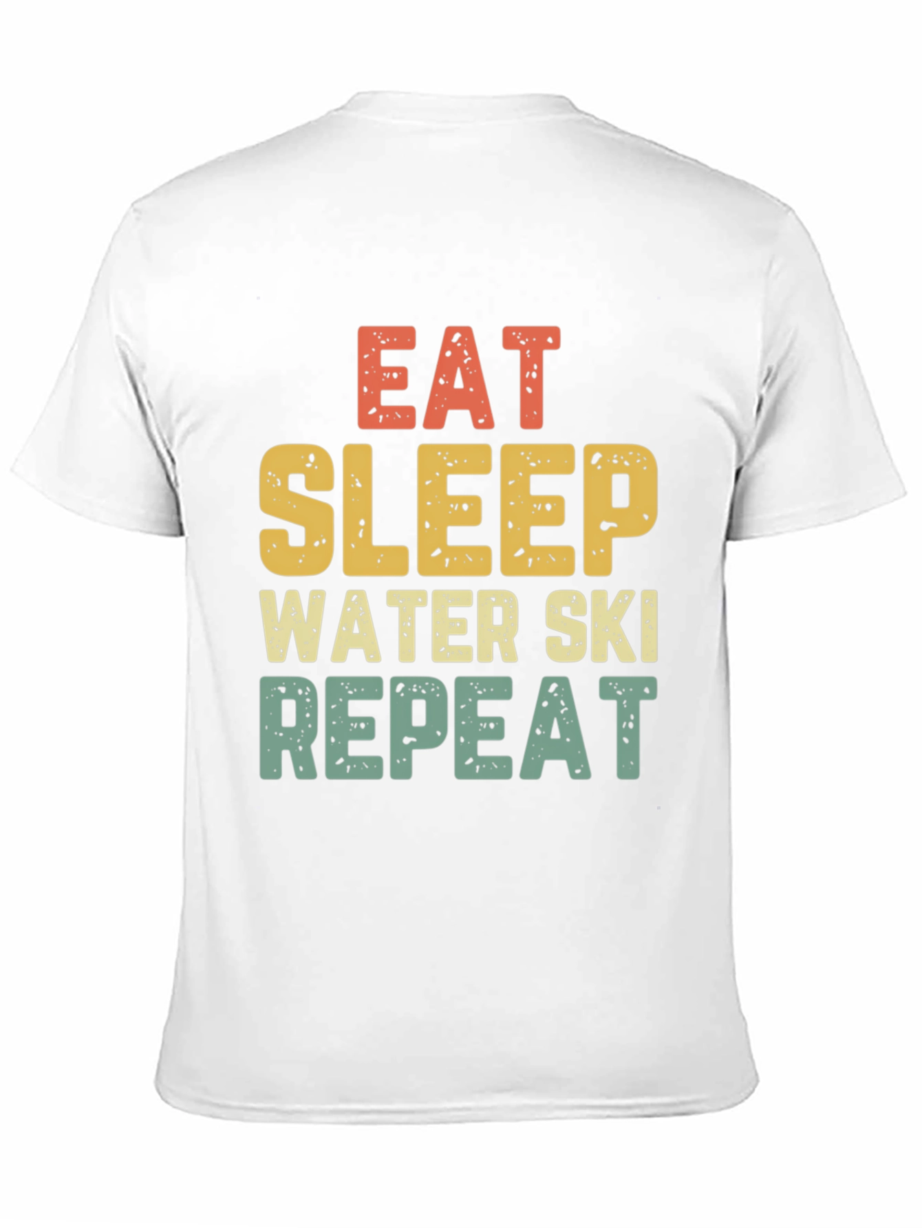 Eat Sleep Water Ski Repeat Black T-Shirt