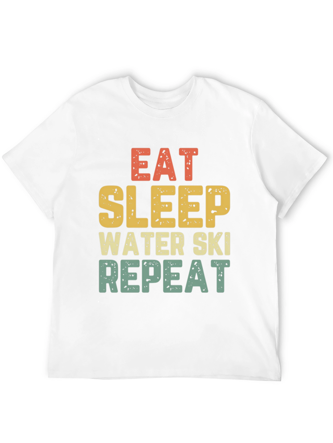 Eat Sleep Water Ski Repeat Black T-Shirt