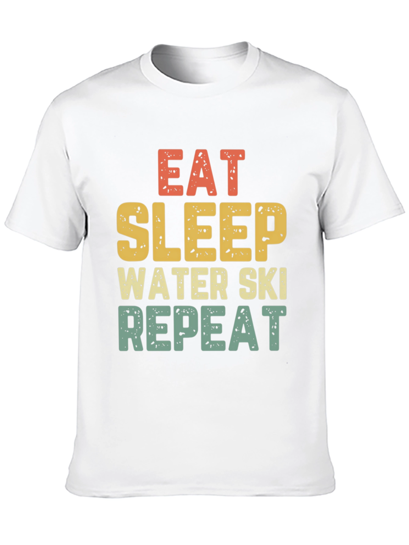 Eat Sleep Water Ski Repeat Black T-Shirt