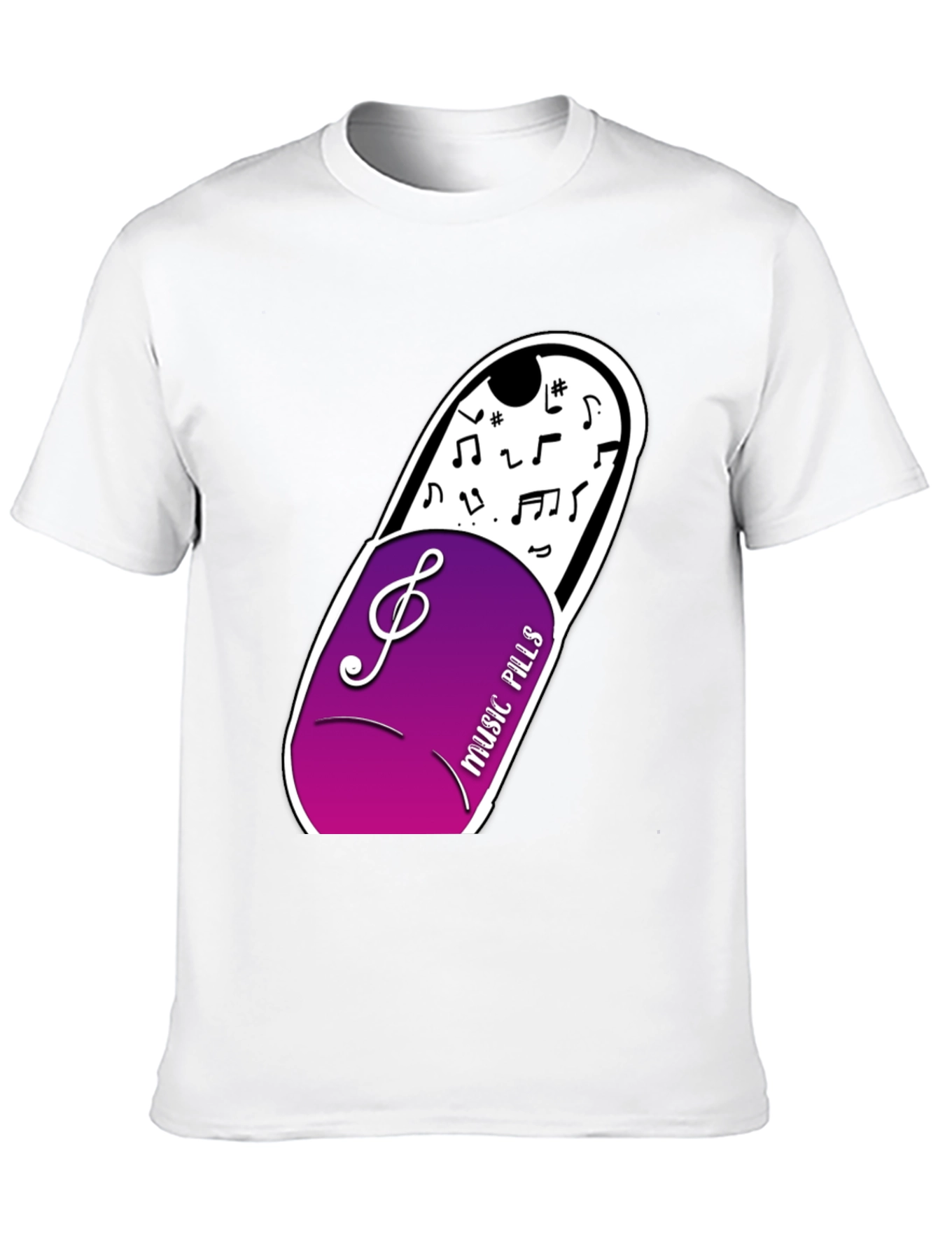 Music Pills Graphic T-Shirt - Black Cotton Tee