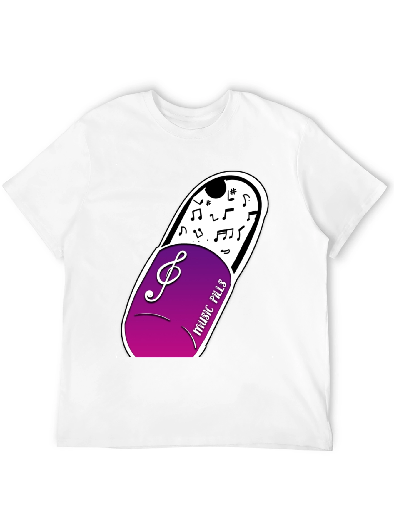 Music Pills Graphic T-Shirt - Black Cotton Tee