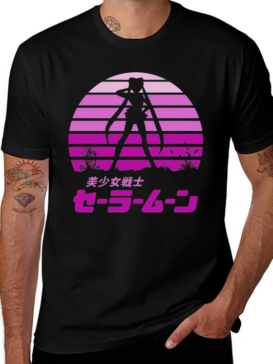 Sailor Moon Sunset Graphic Tee - Anime Shirt