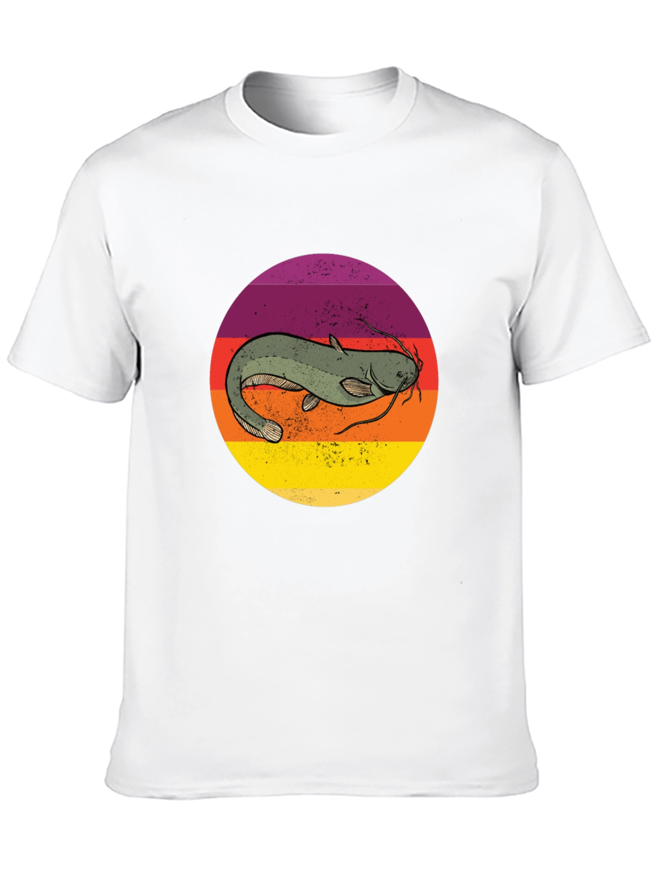 Retro Catfish Graphic Tee - Black