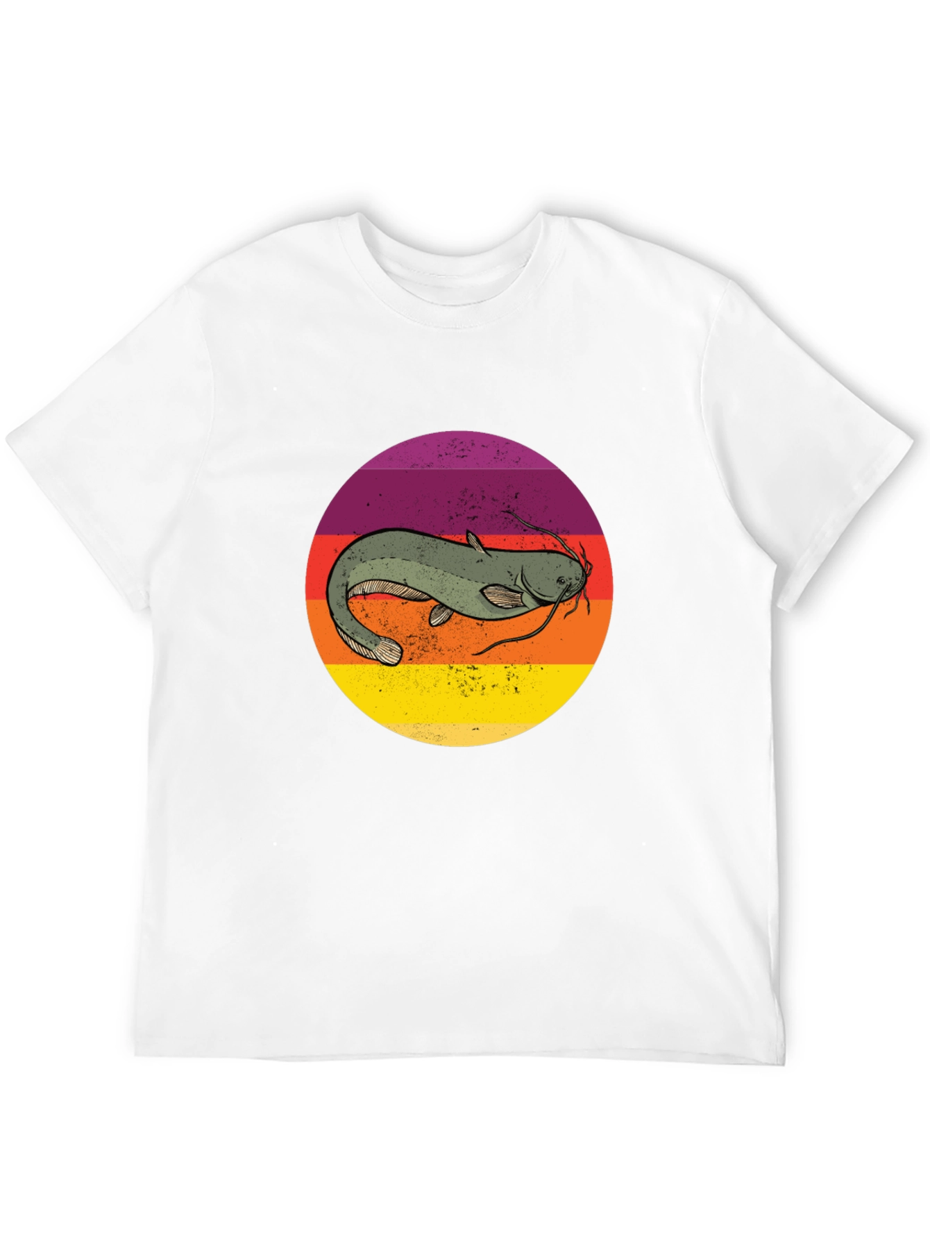 Retro Catfish Graphic Tee - Black