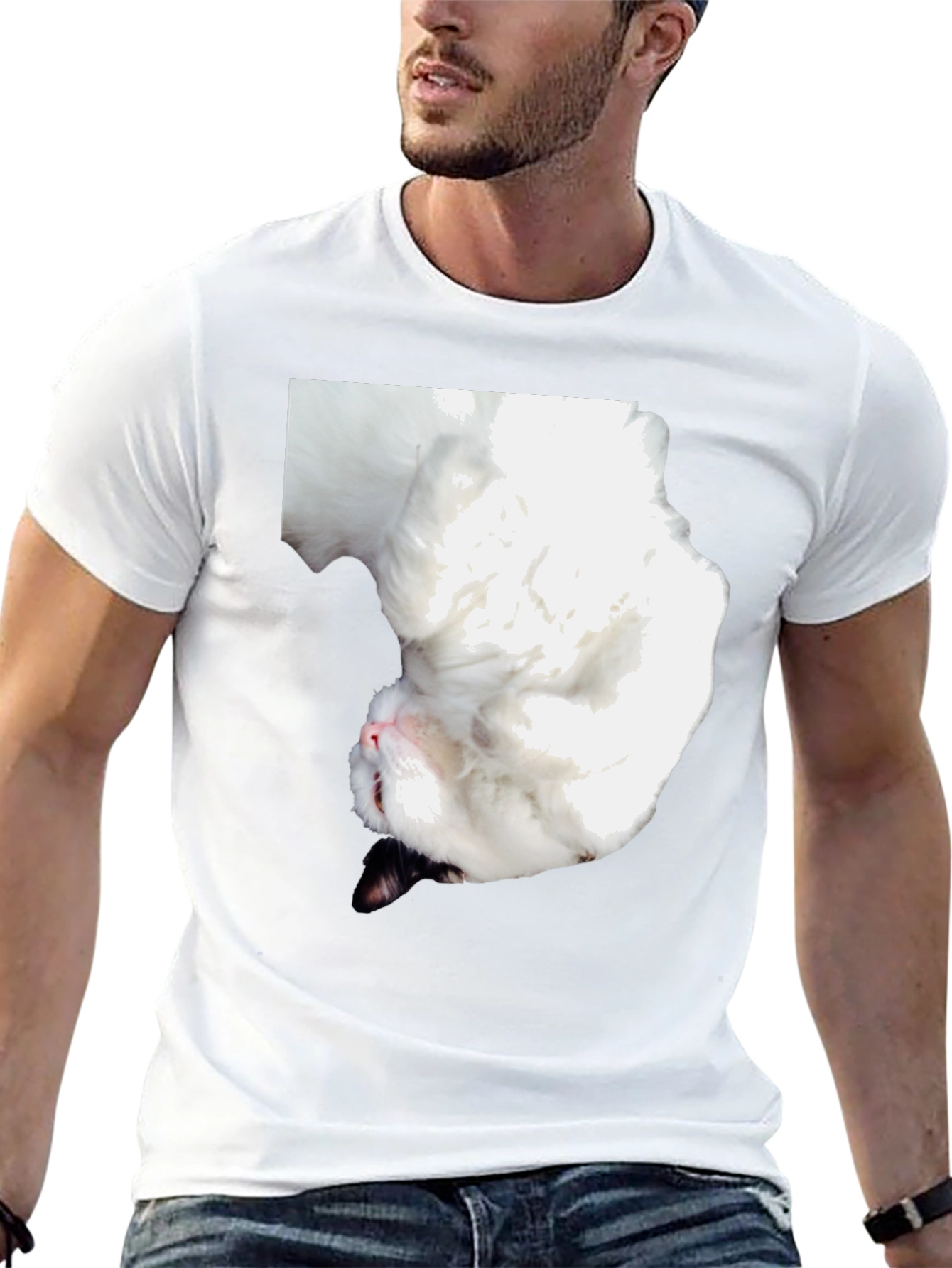 Upside Down Cat T-Shirt