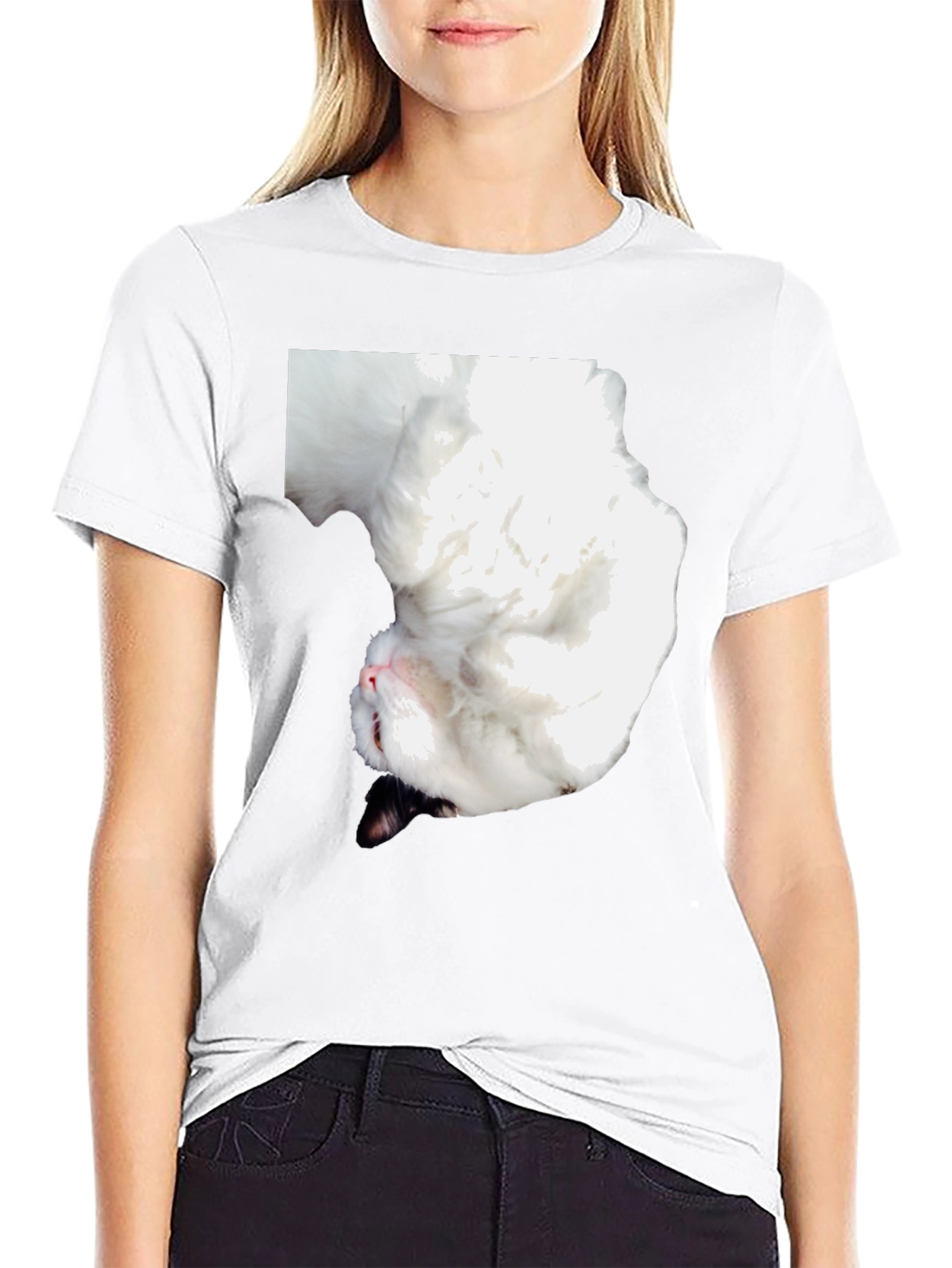 Upside Down Cat T-Shirt