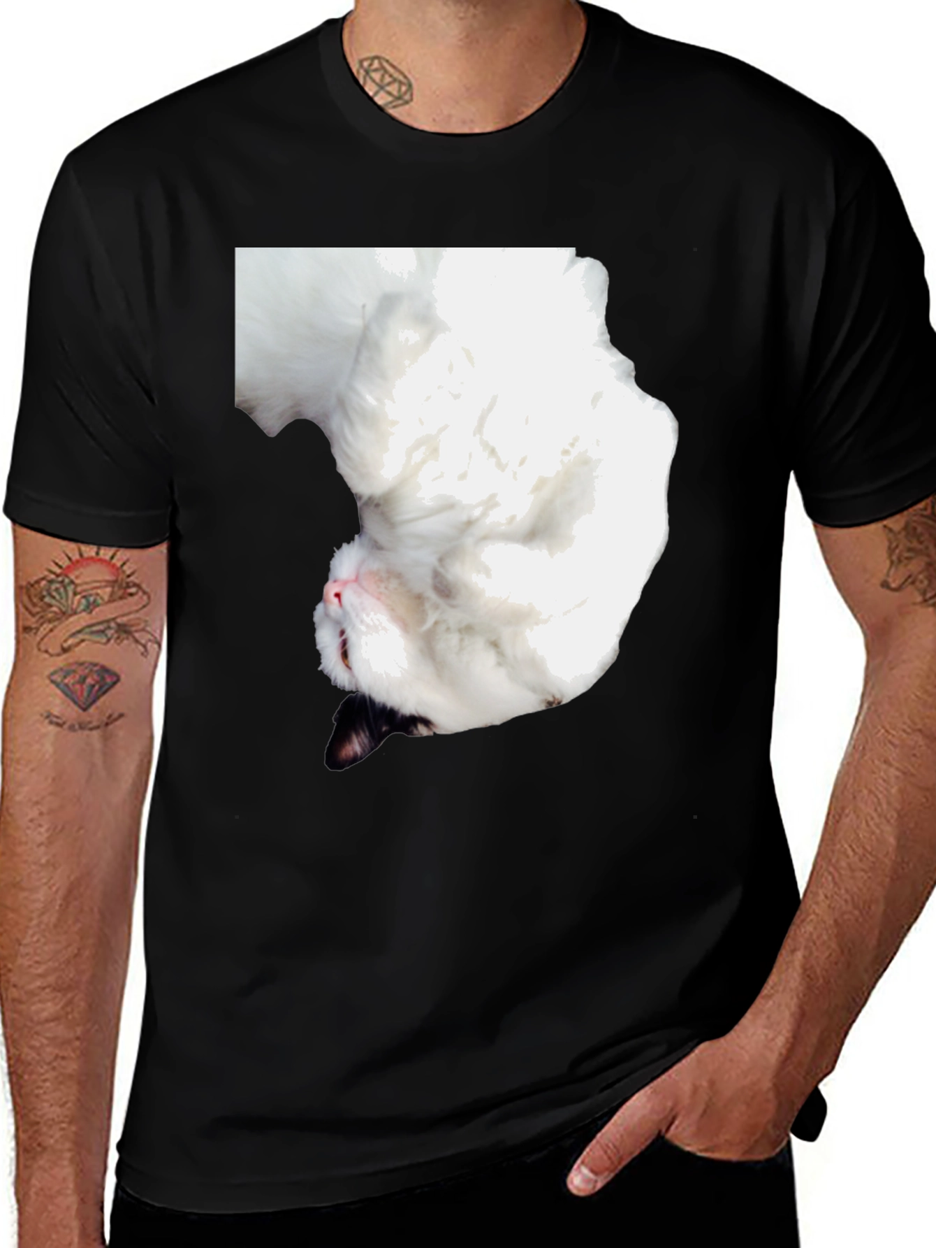 Upside Down Cat T-Shirt