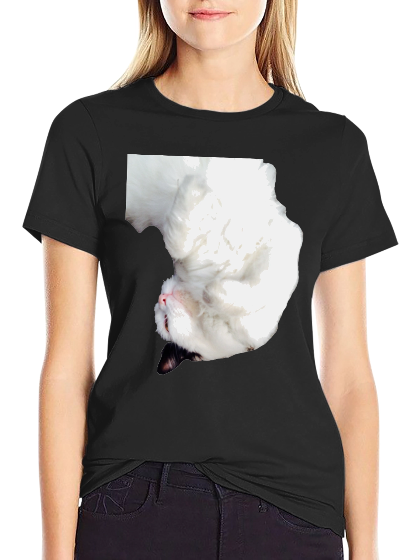 Upside Down Cat T-Shirt