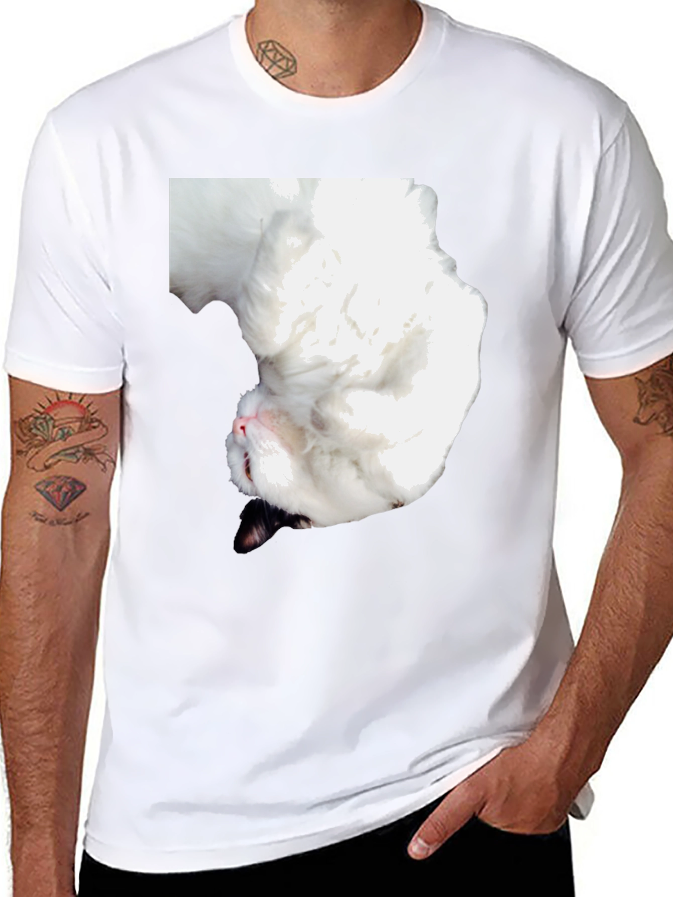 Upside Down Cat T-Shirt
