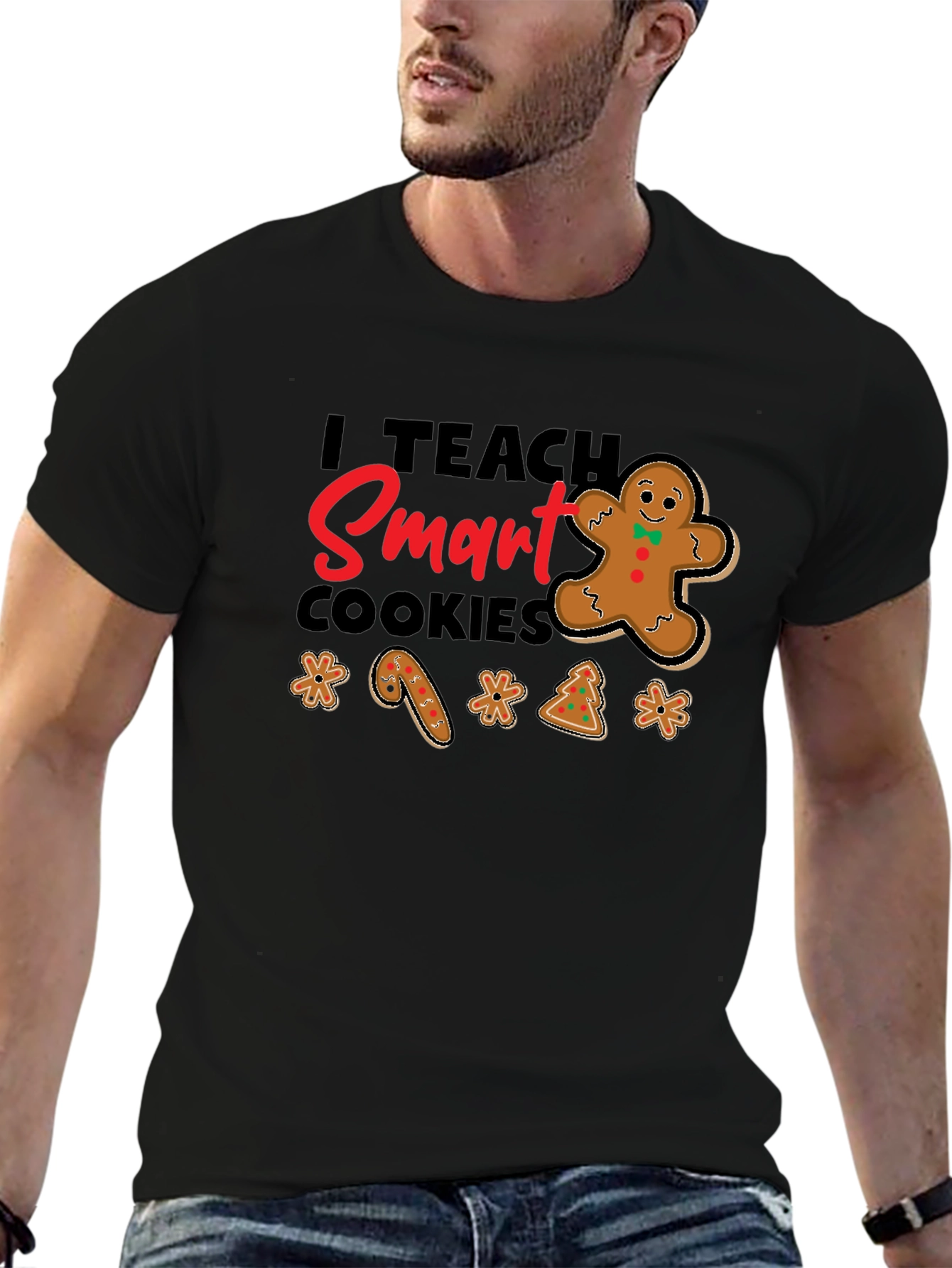 I Teach Smart Cookies Black Graphic Tee