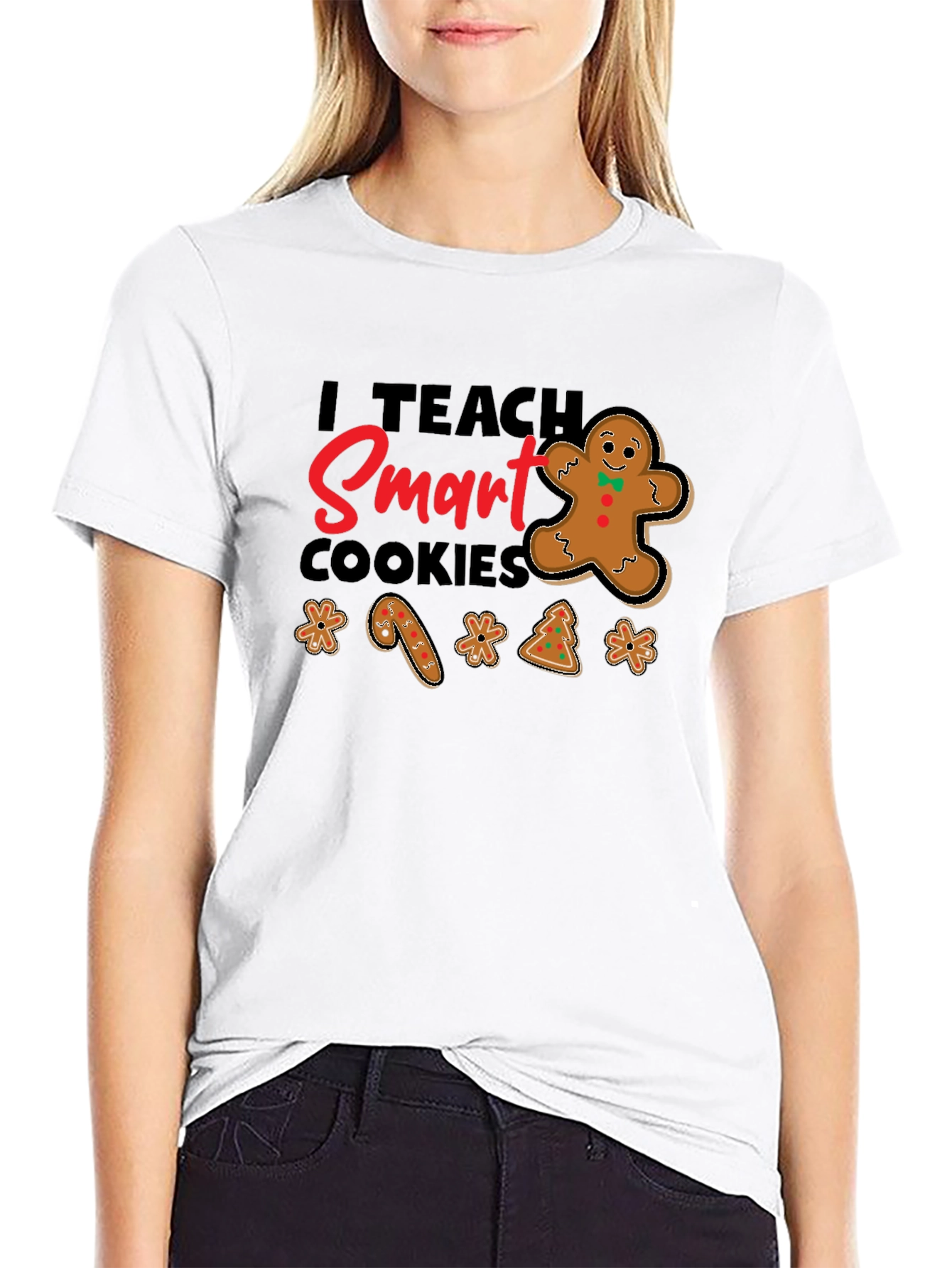 I Teach Smart Cookies Black Graphic Tee