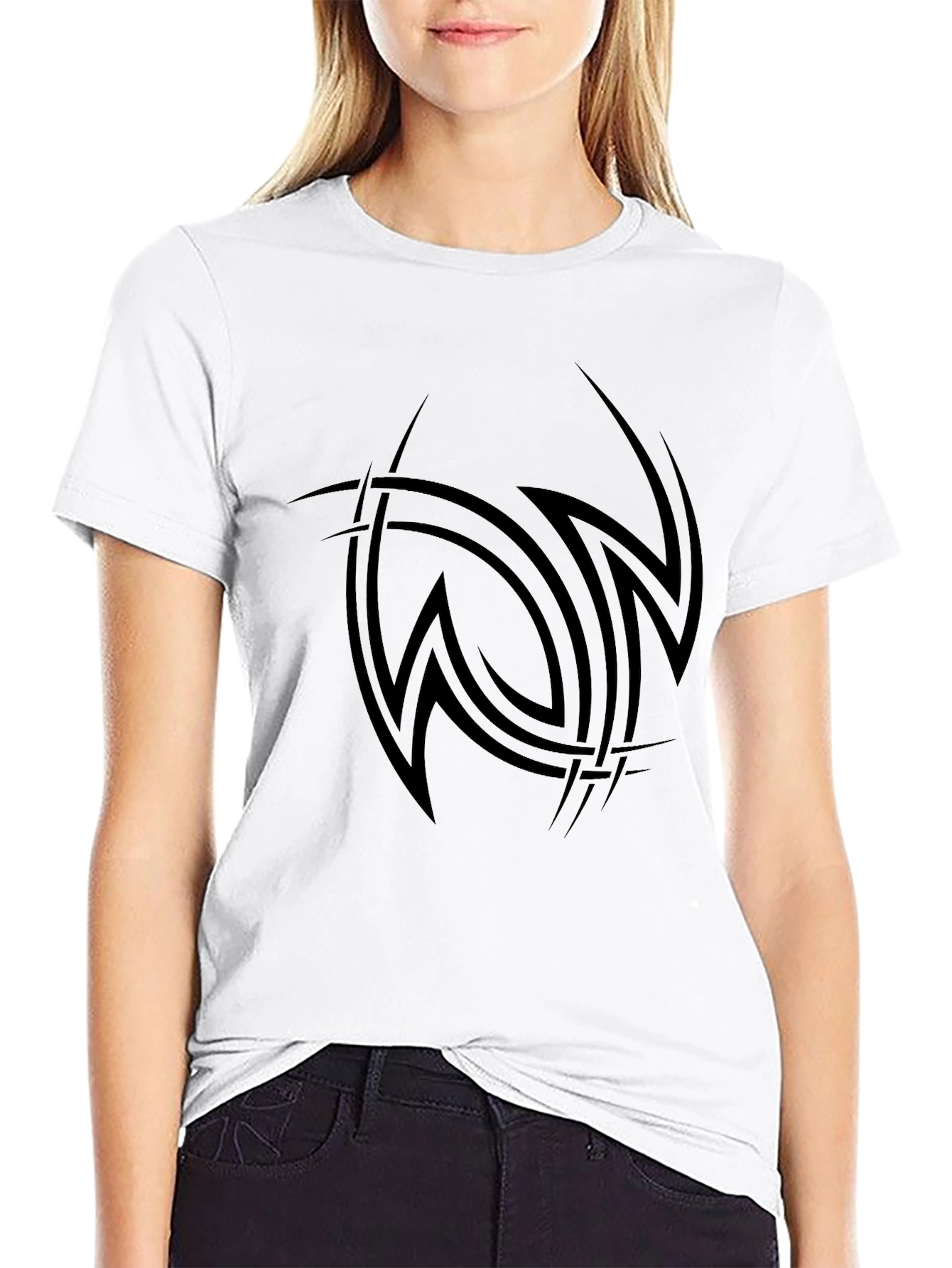 Mens Black Tribal Tattoo Graphic Tee