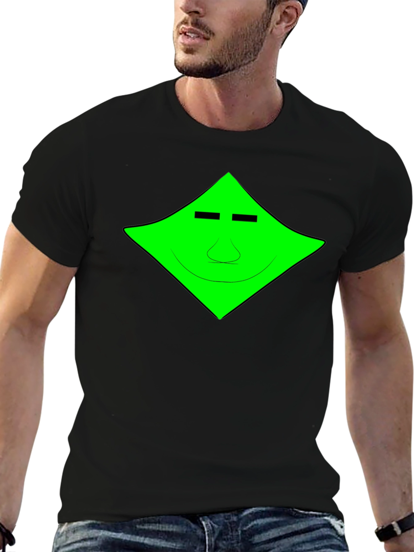 Geometric Face Graphic Tee - Cool & Unique Design