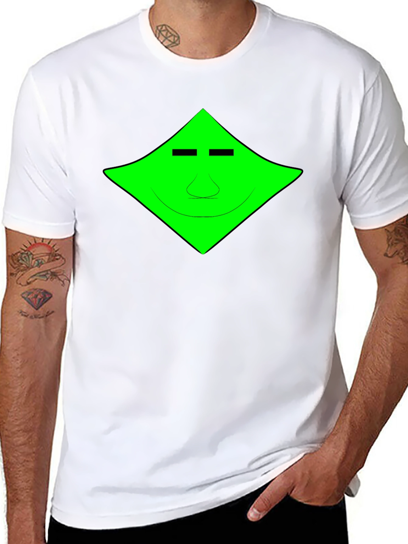 Geometric Face Graphic Tee - Cool & Unique Design