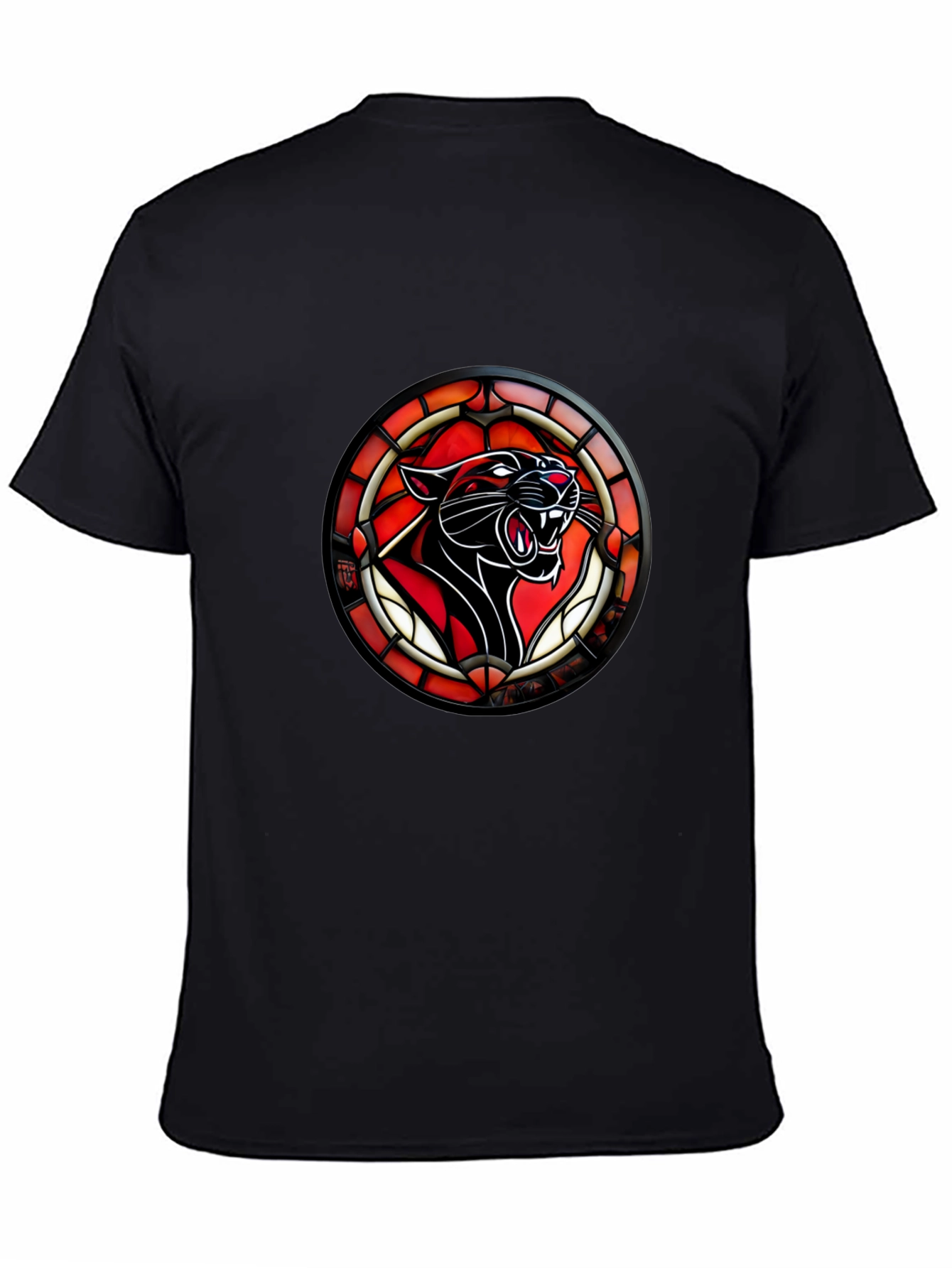 Stained Glass Panther T-Shirt - Bold Graphic Tee
