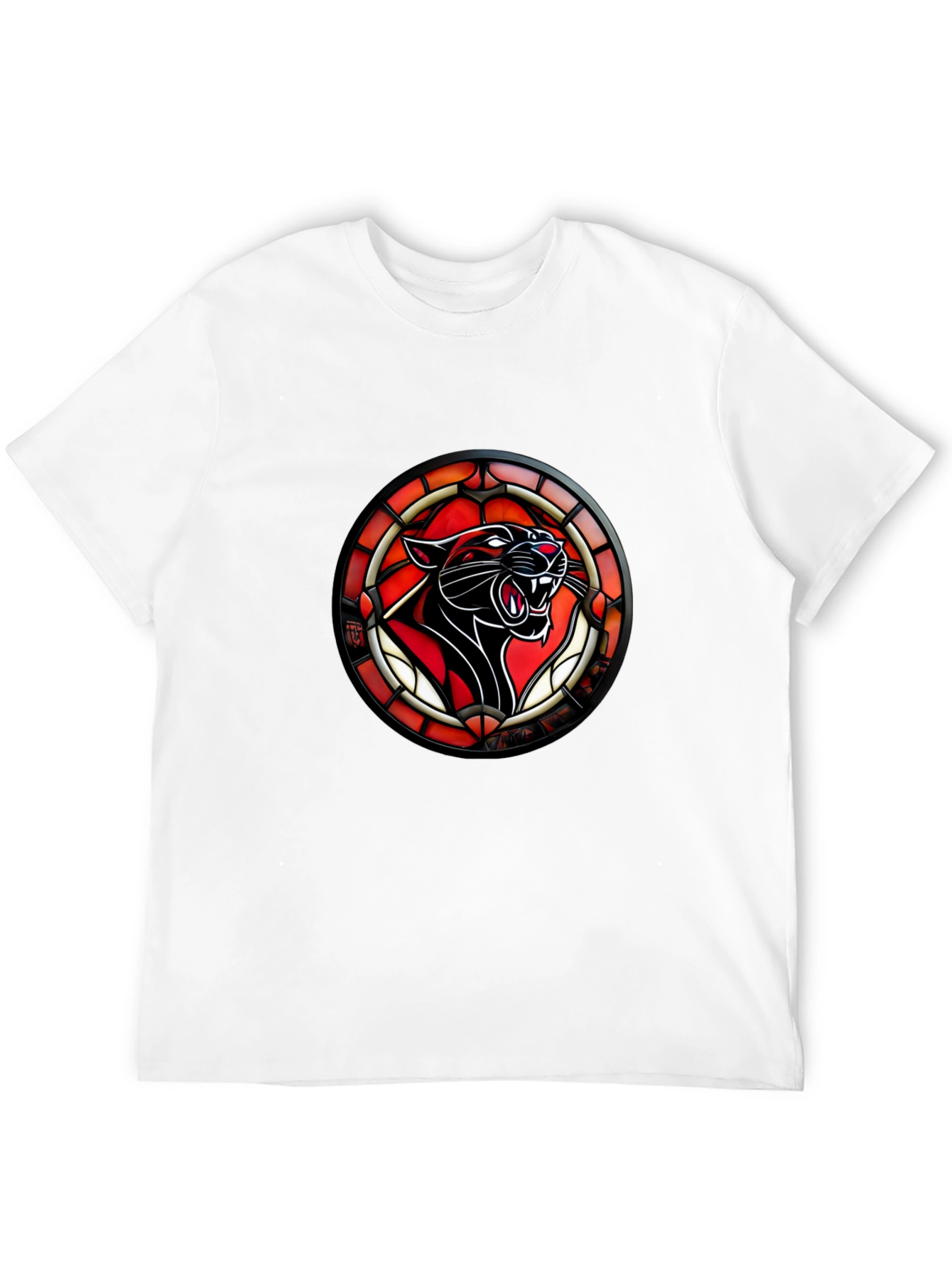Stained Glass Panther T-Shirt - Bold Graphic Tee