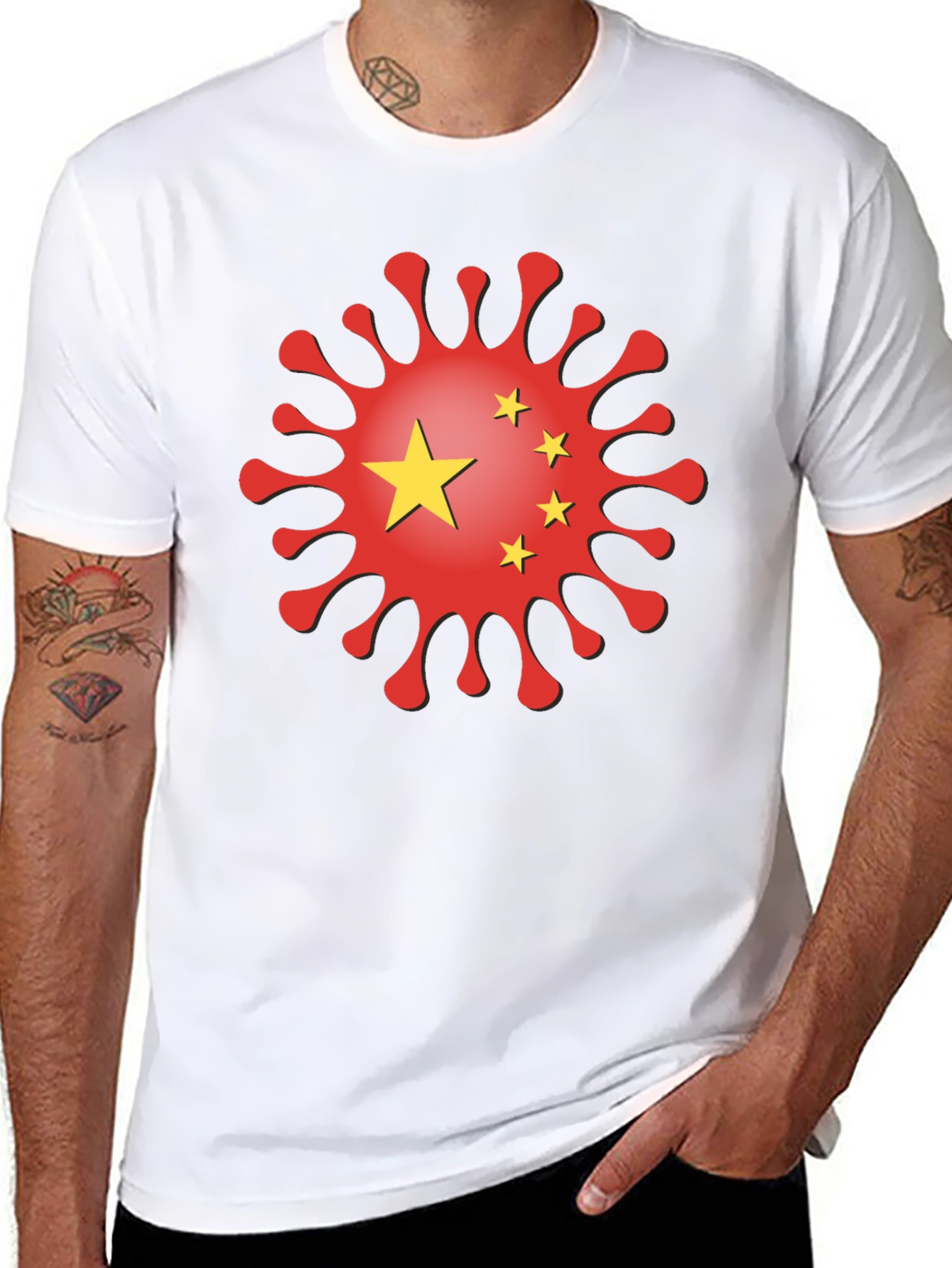 China Virus Graphic T-Shirt