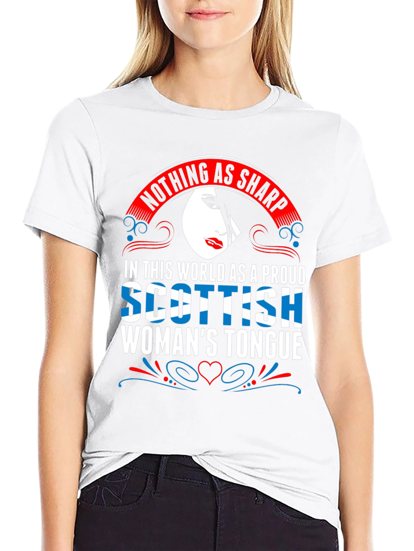 Scottish Womans Tongue T-Shirt - Sharp Wit Design