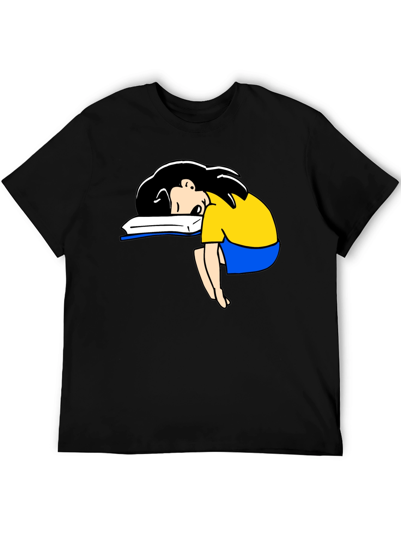 Lazy Reader Graphic Tee - Black T-Shirt