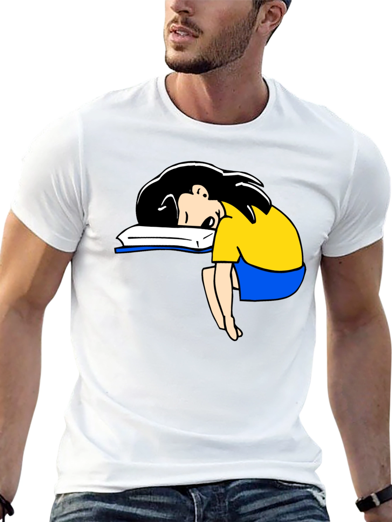 Lazy Reader Graphic Tee - Black T-Shirt