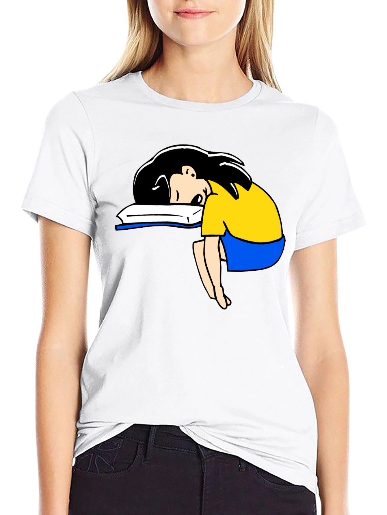 Lazy Reader Graphic Tee - Black T-Shirt