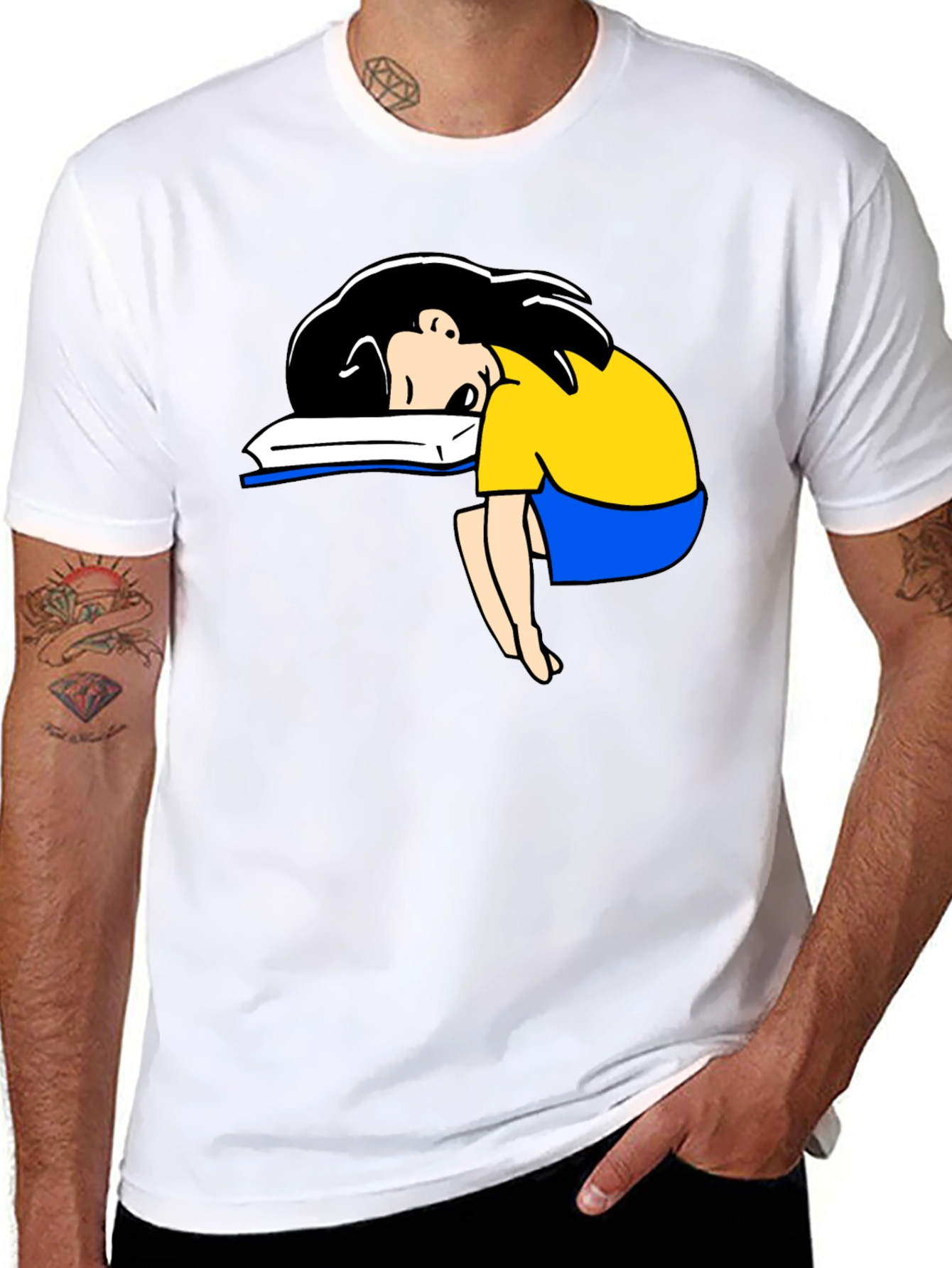 Lazy Reader Graphic Tee - Black T-Shirt