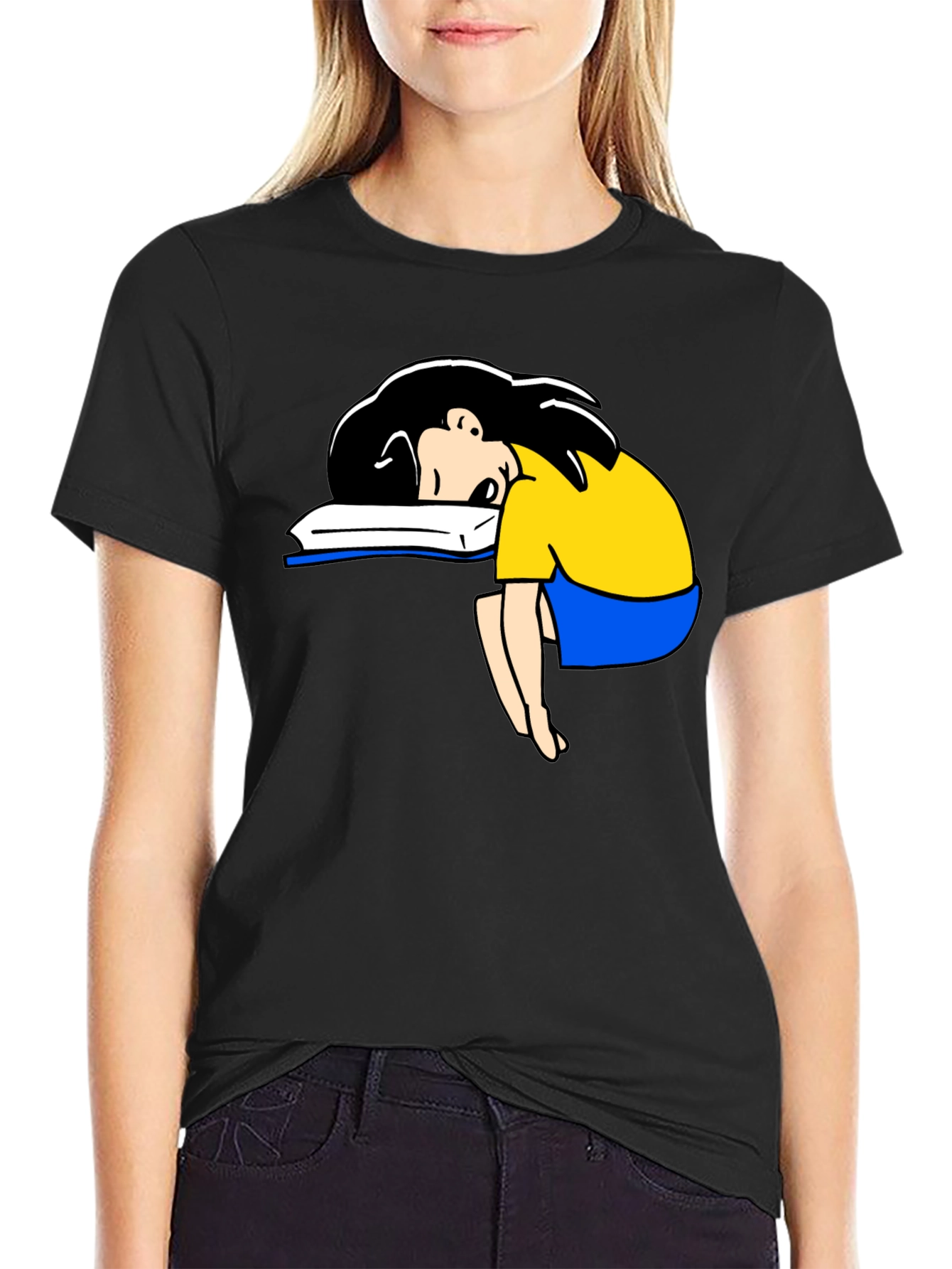 Lazy Reader Graphic Tee - Black T-Shirt