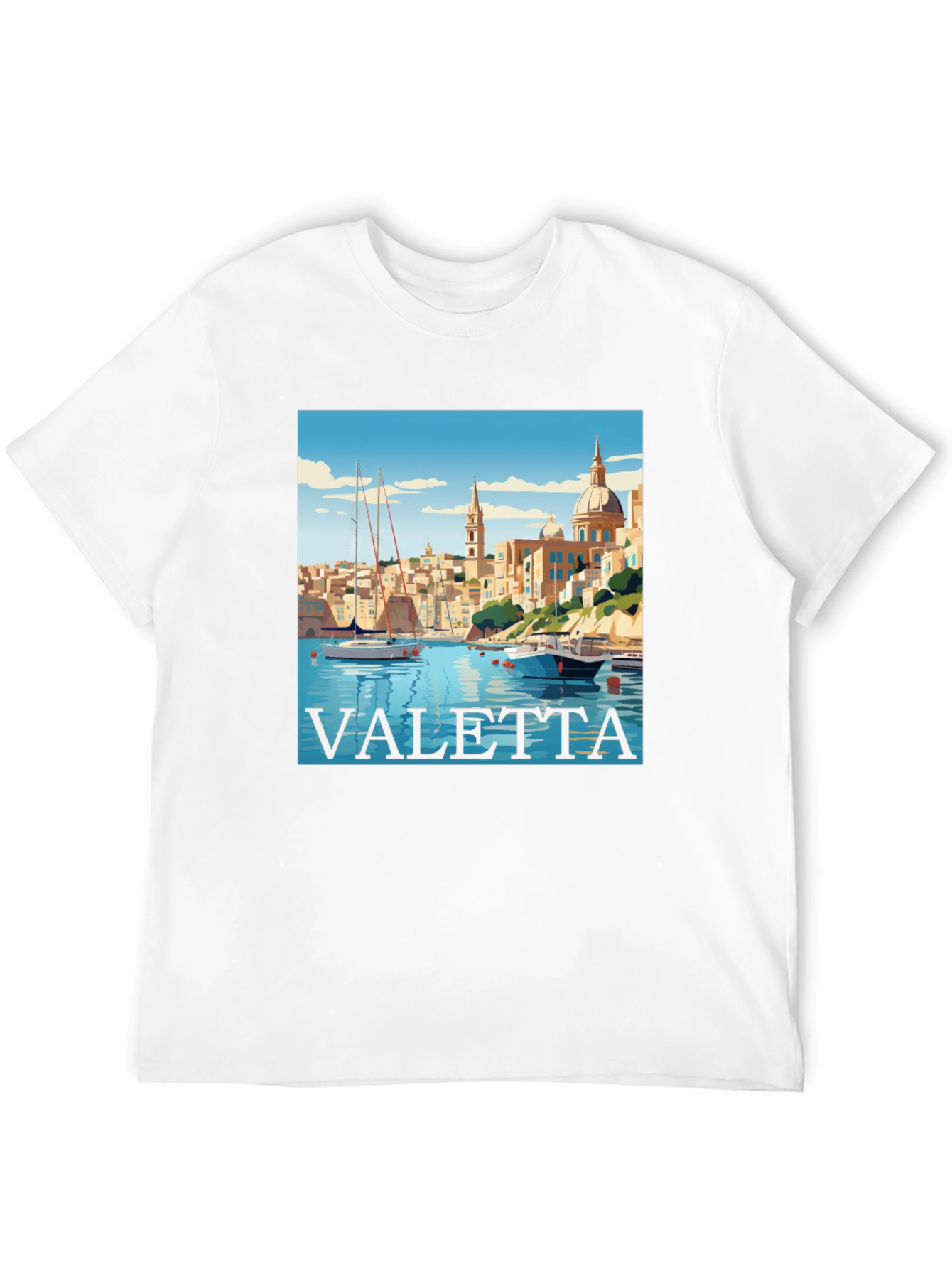 Valetta Malta Graphic T-Shirt - Black