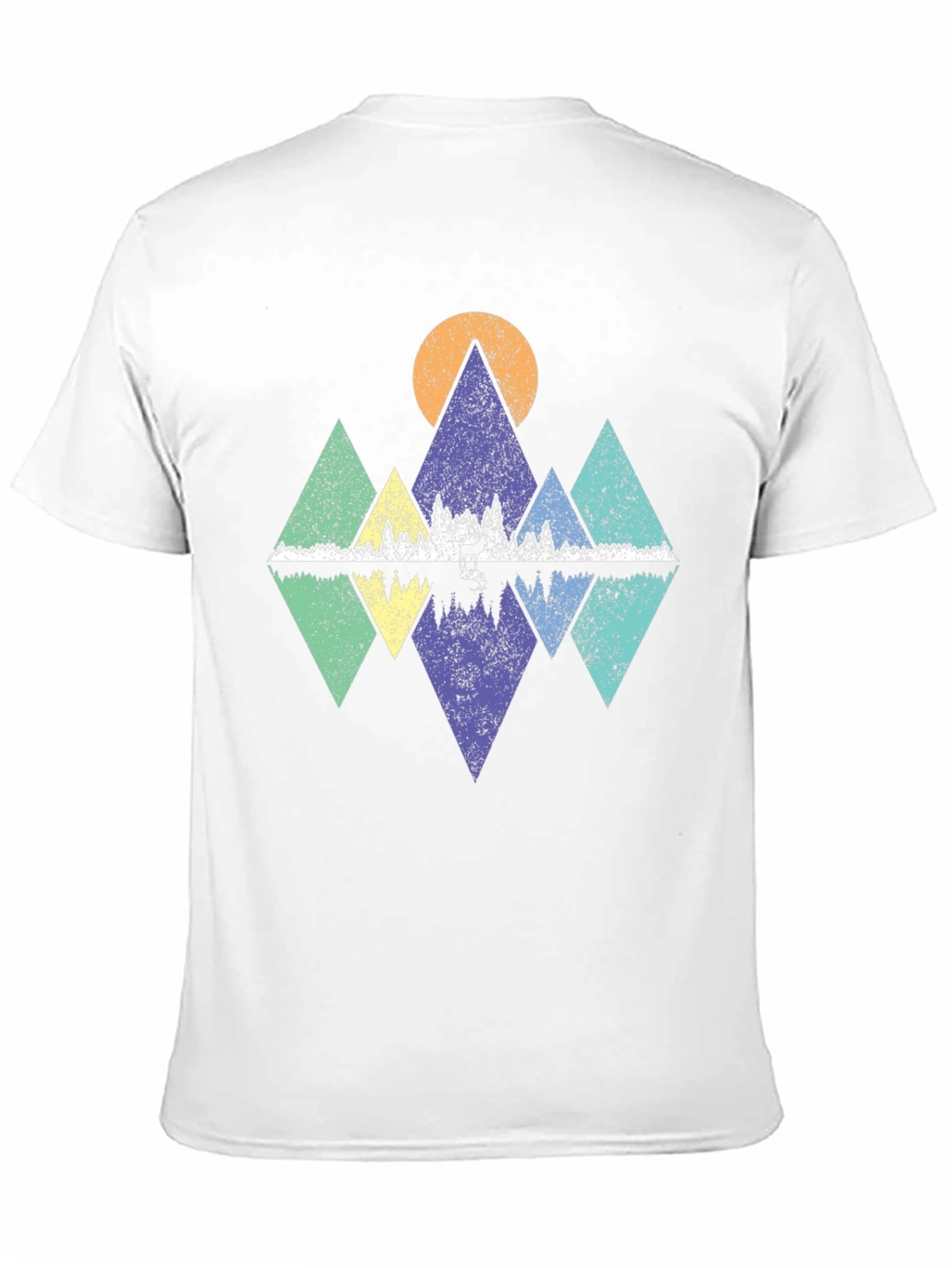 Geometric Mountain & Lake Graphic Tee