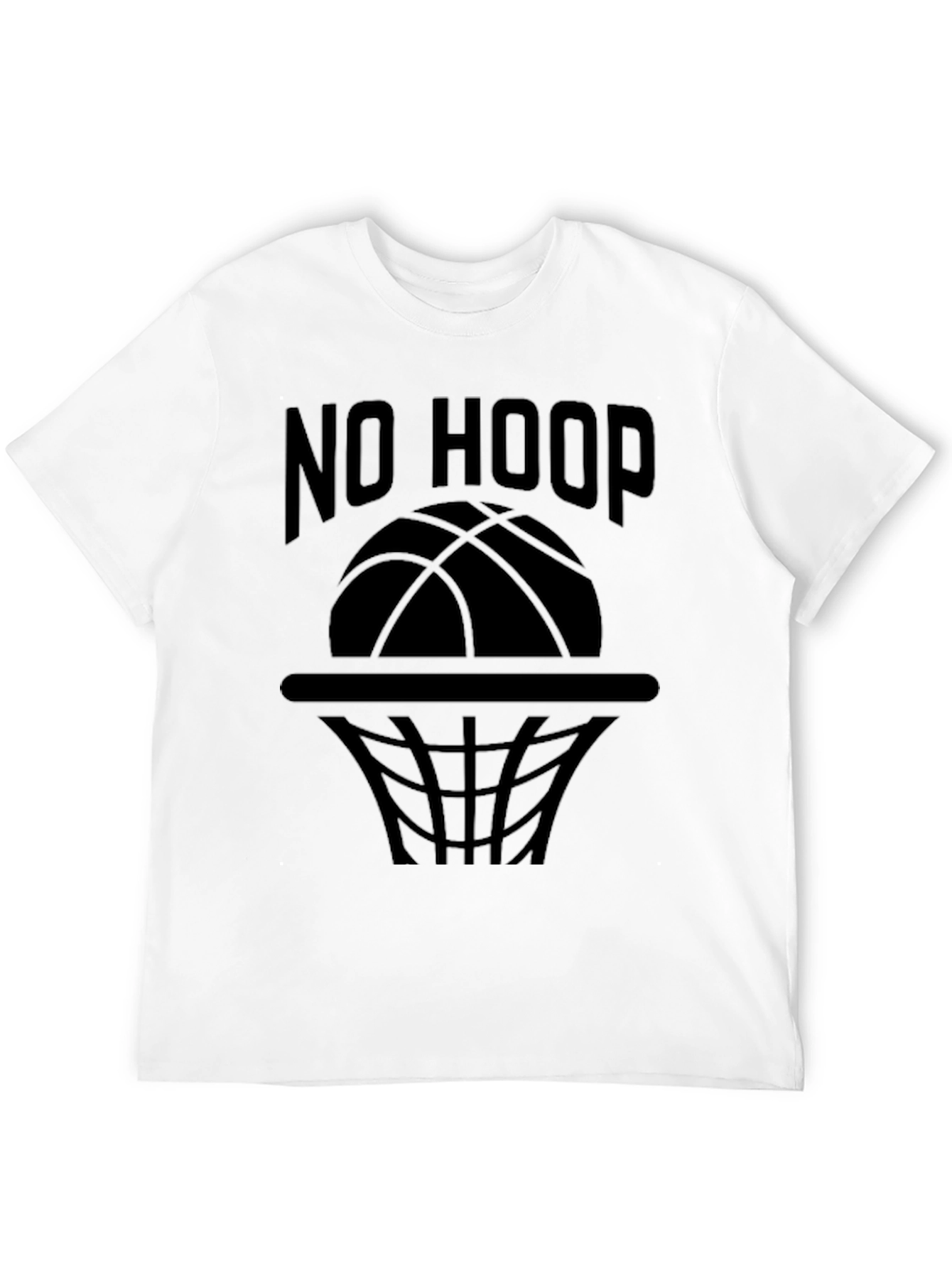 No Hoop Basketball Graphic Tee - Black
