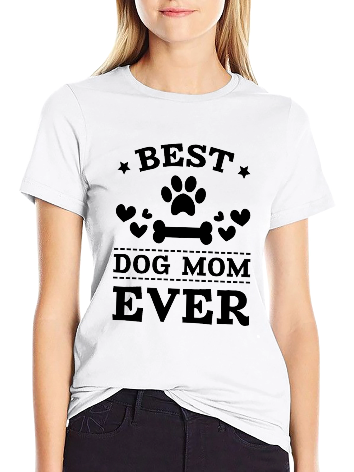 Best Dog Mom Ever T-Shirt - Unisex Crew Neck