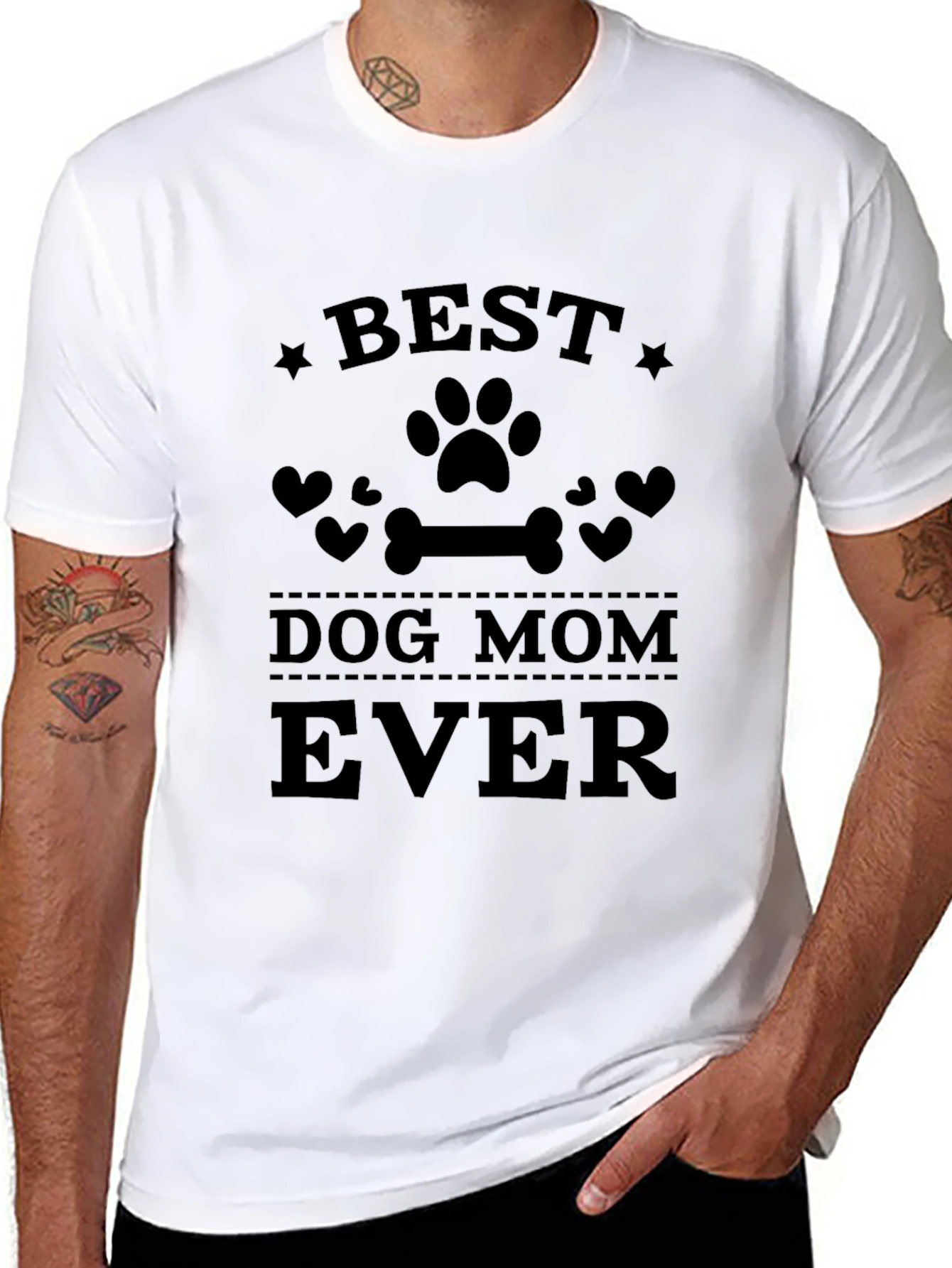 Best Dog Mom Ever T-Shirt - Unisex Crew Neck