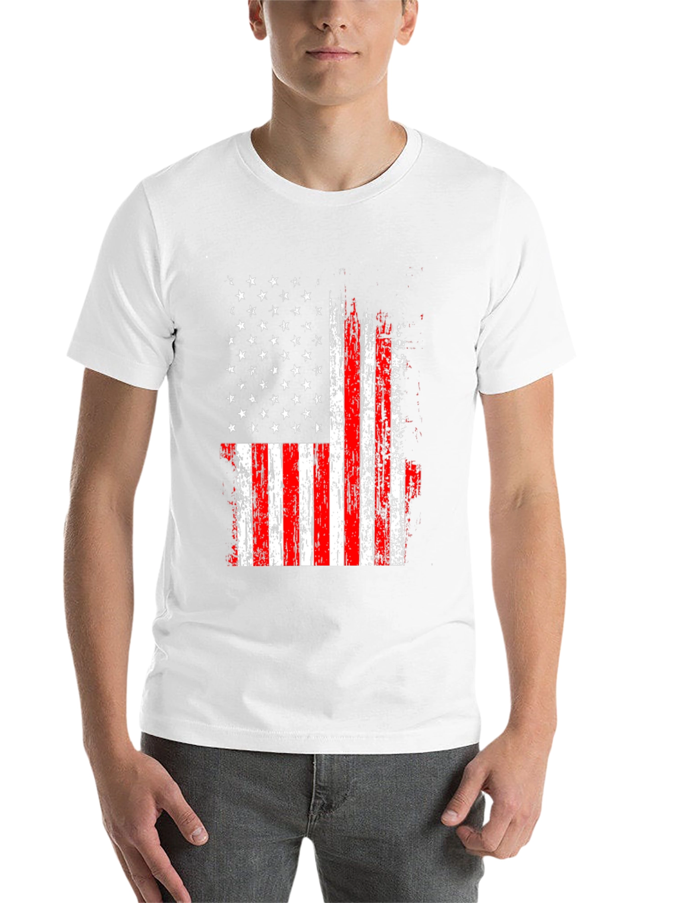USA Flag Graphic Tee - Patriotic Style