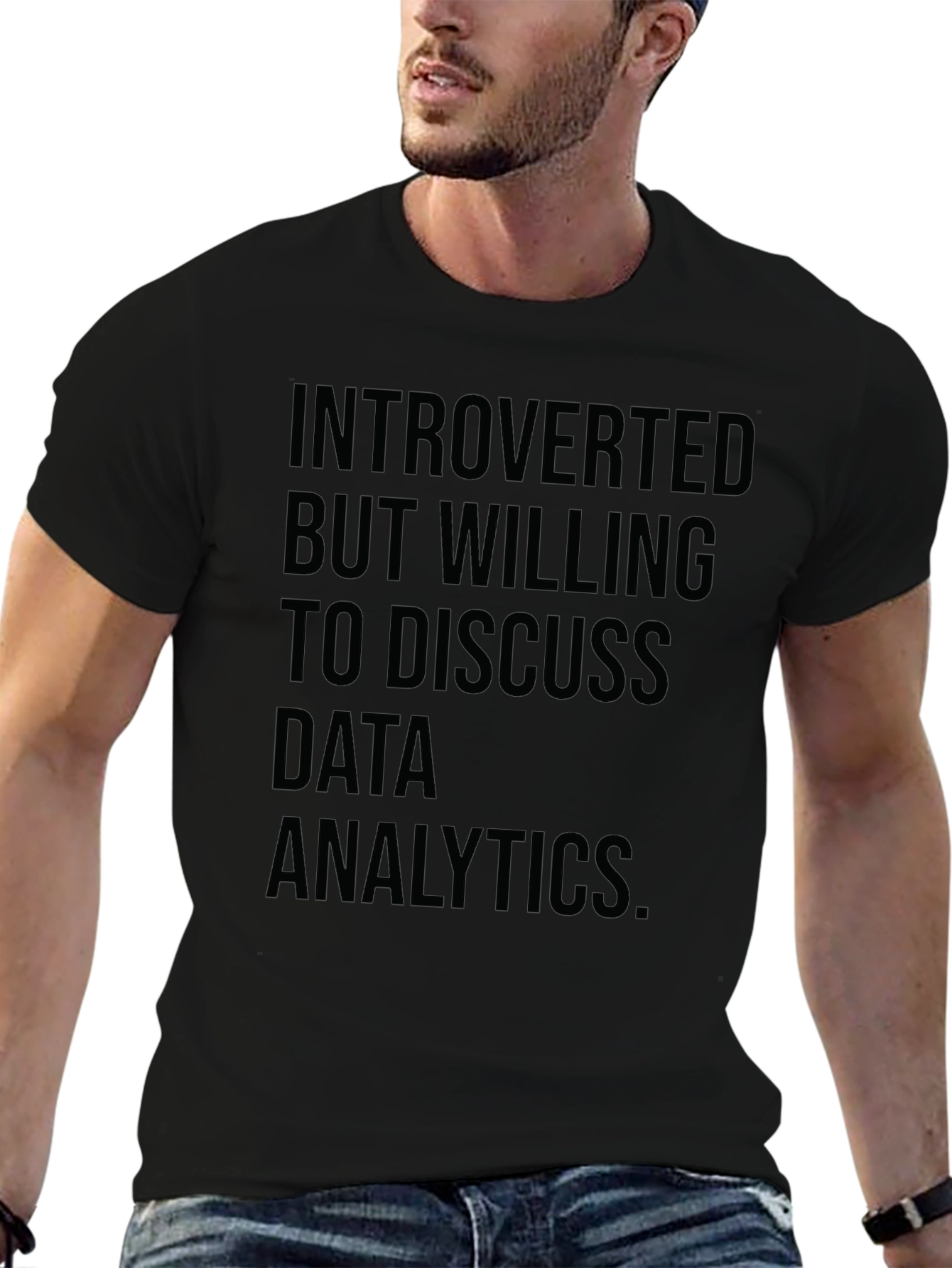 Introverted Data Analytics T-Shirt - Black