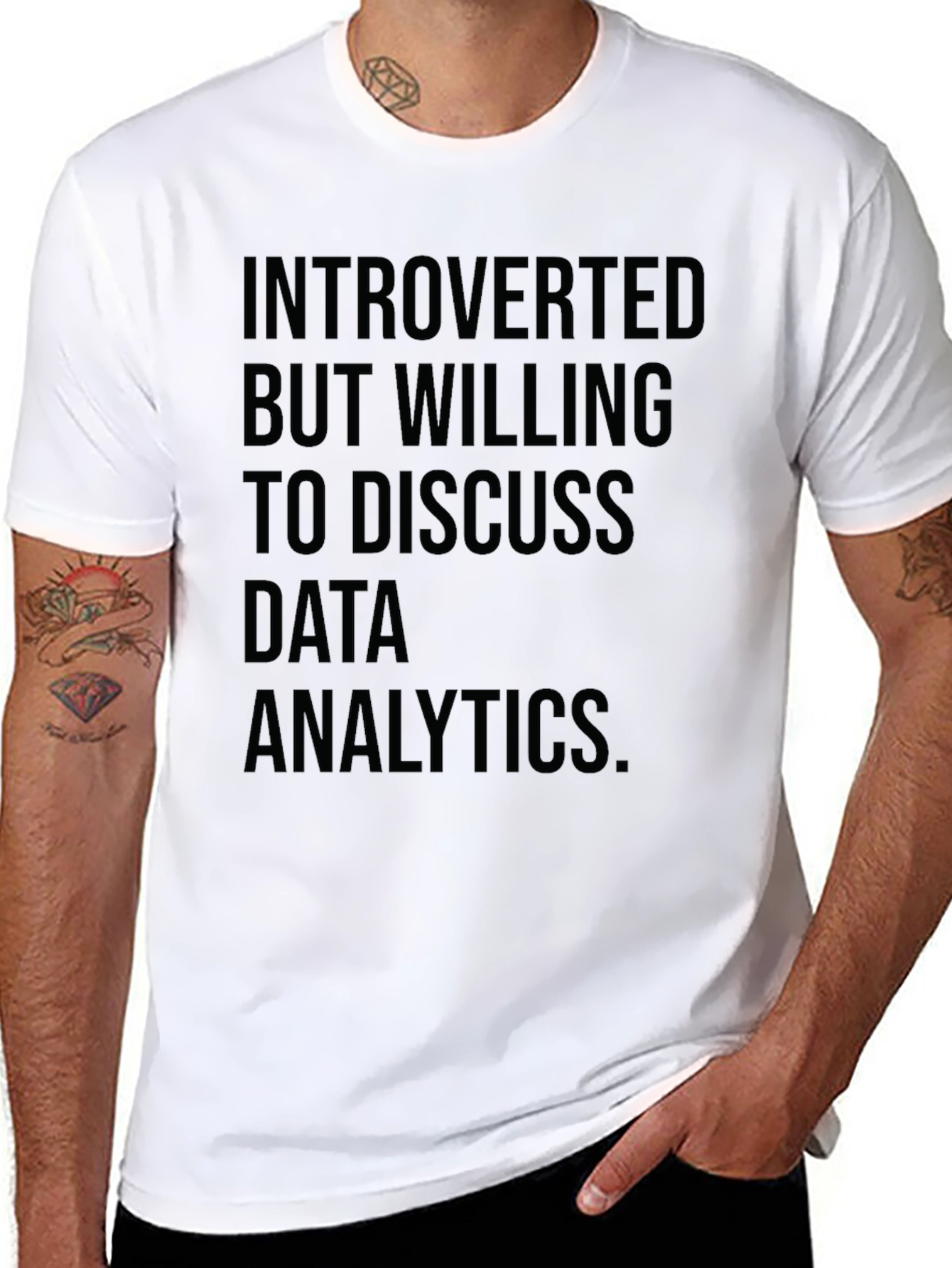 Introverted Data Analytics T-Shirt - Black