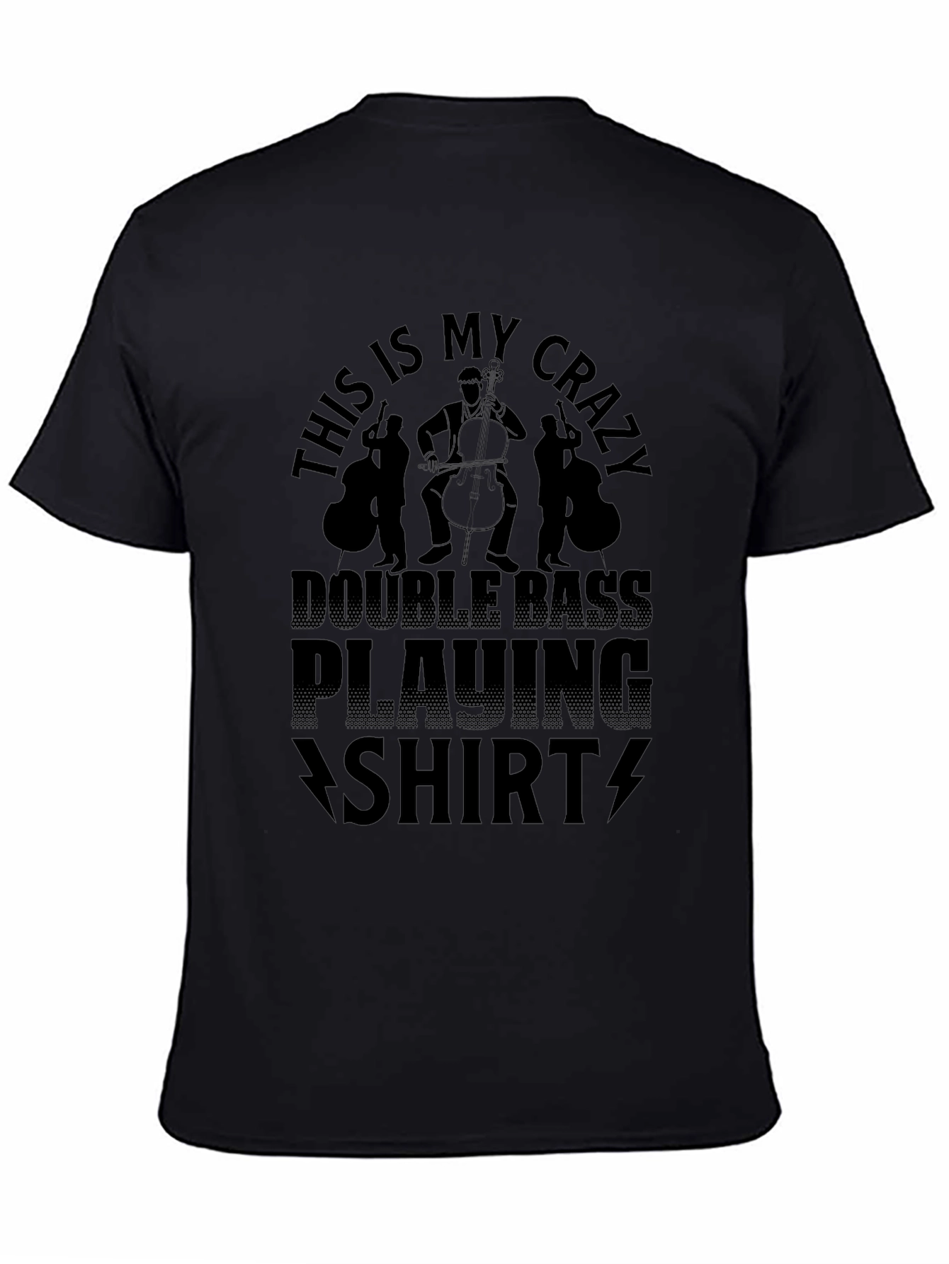 Crazy Double Bass Playing Shirt - Musician Tee