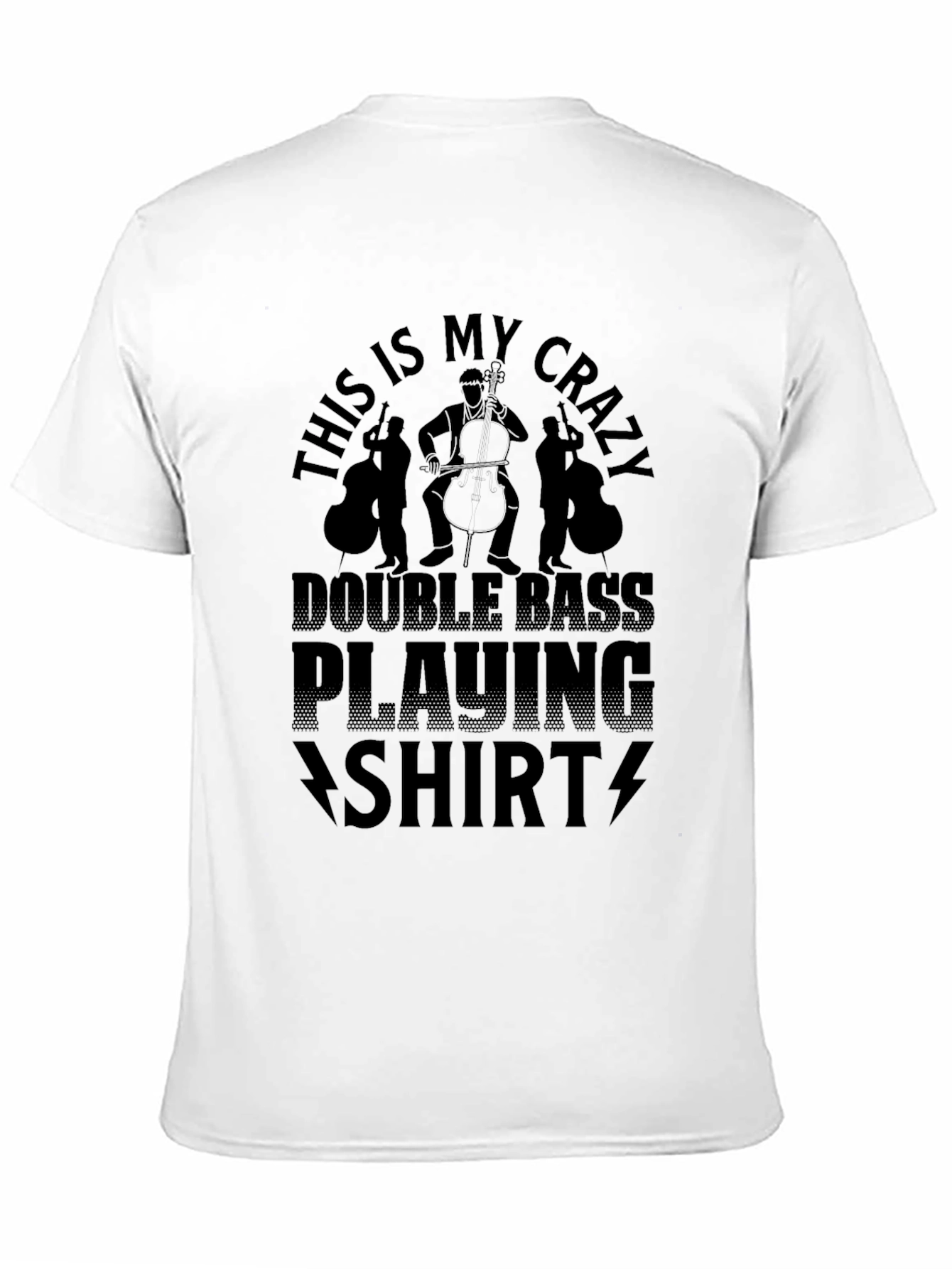 Crazy Double Bass Playing Shirt - Musician Tee