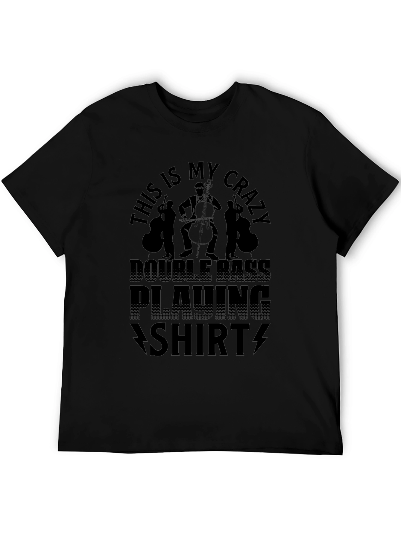 Crazy Double Bass Playing Shirt - Musician Tee
