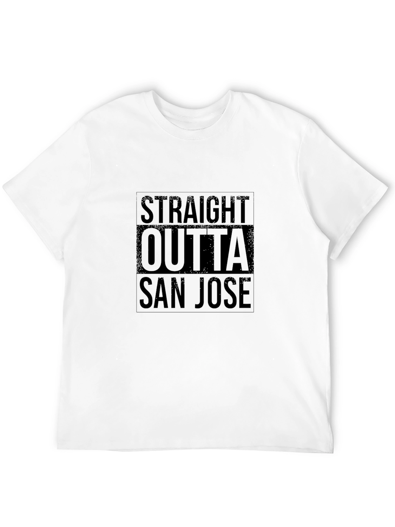 Straight Outta San Jose Black T-Shirt