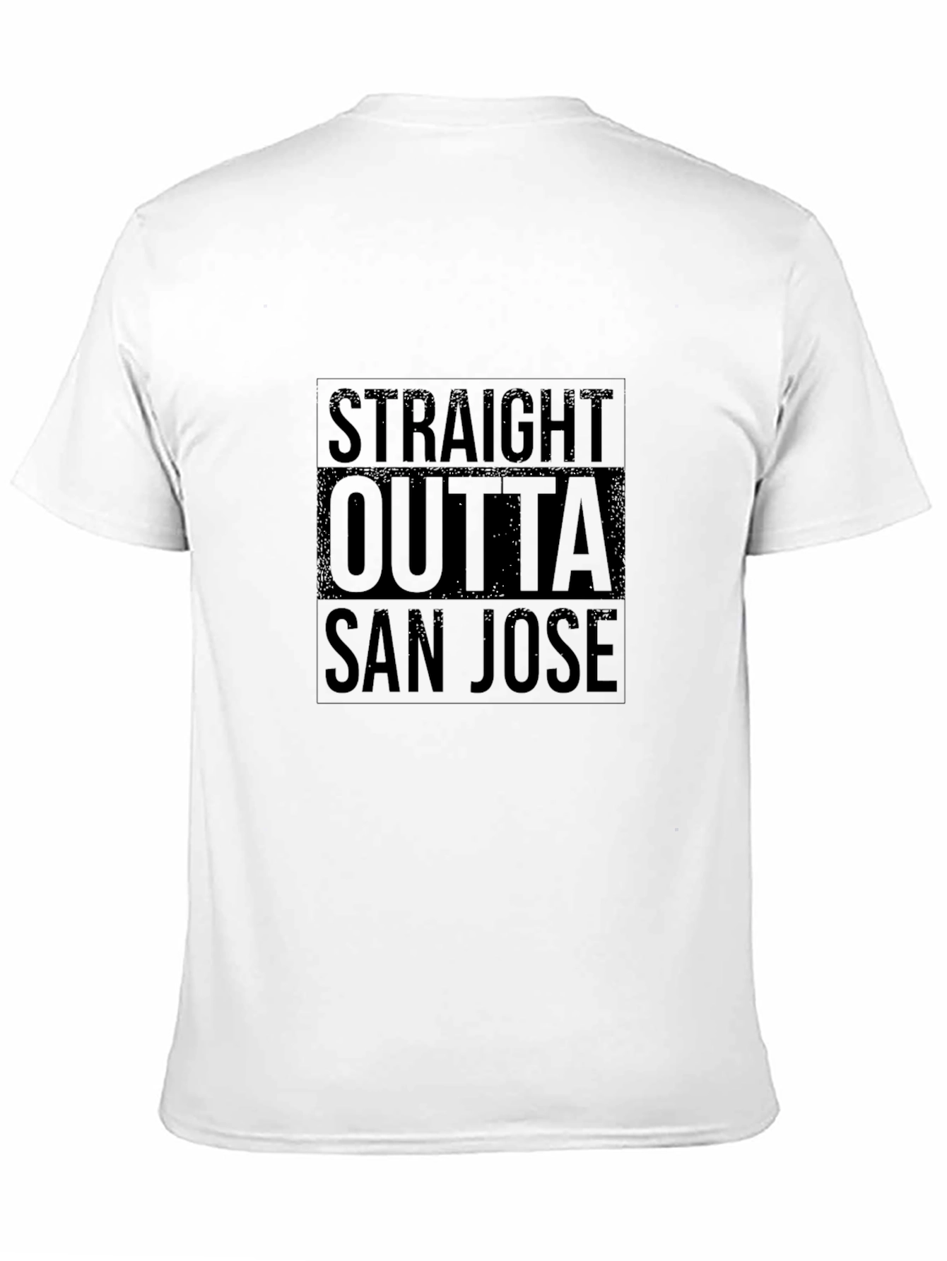 Straight Outta San Jose Black T-Shirt