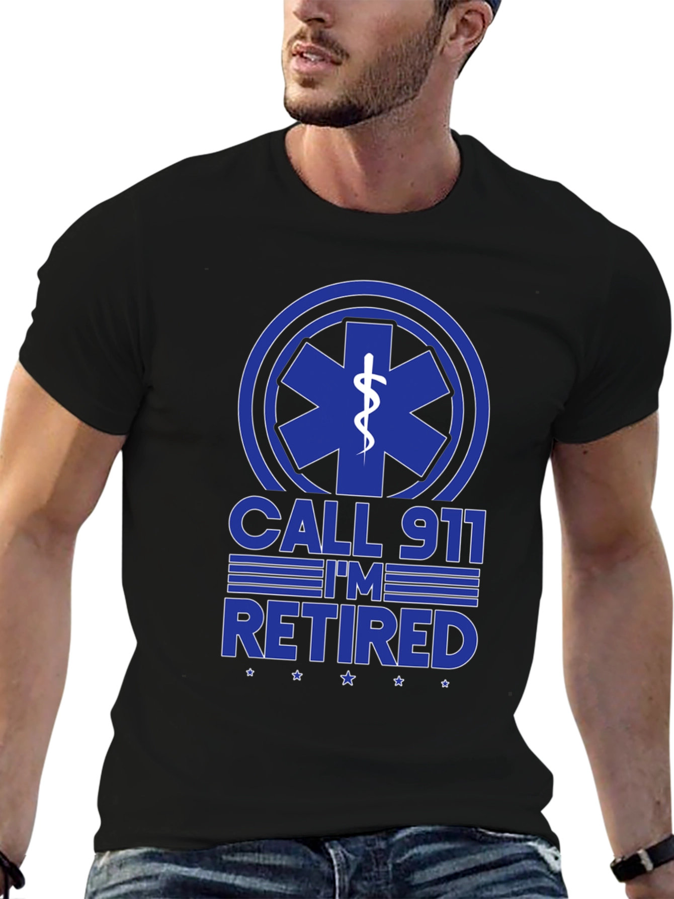Retired EMT T-Shirt - Call 911 Funny Graphic Tee