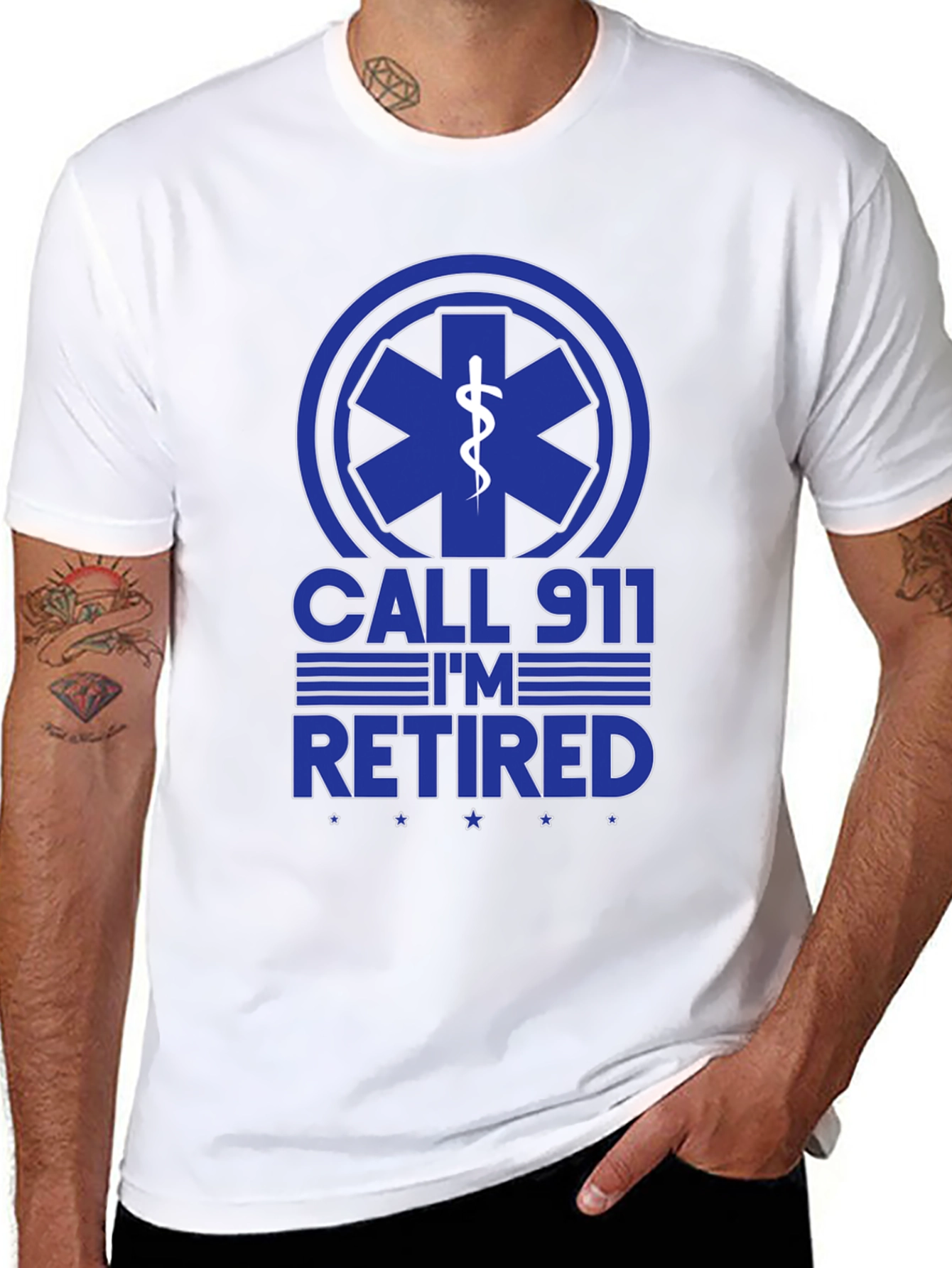 Retired EMT T-Shirt - Call 911 Funny Graphic Tee