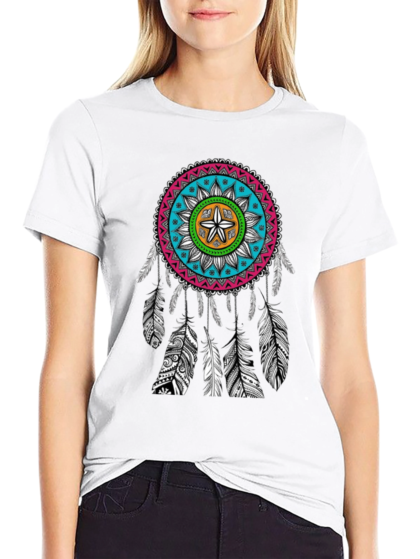 Dreamcatcher Graphic Tee - Boho Style